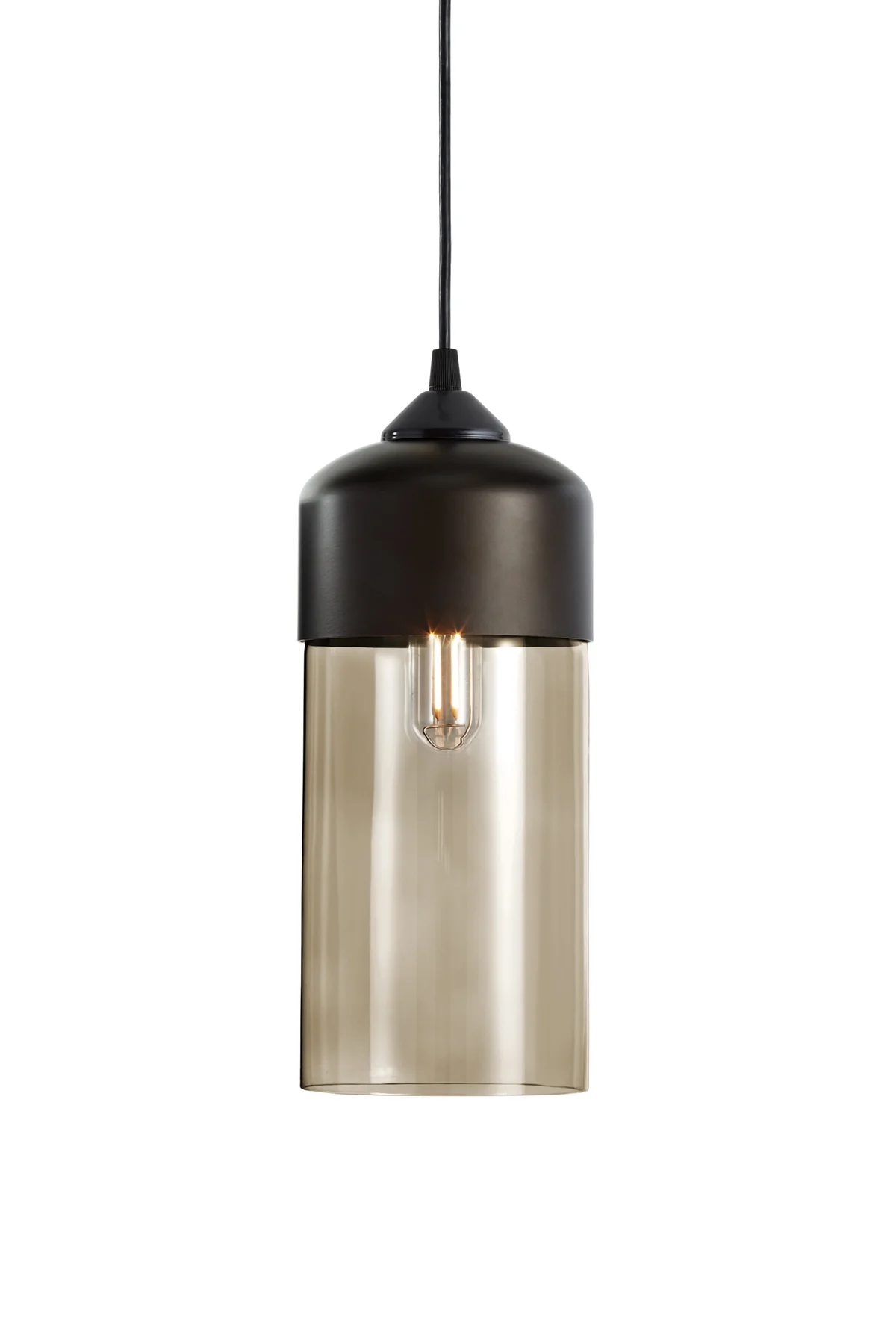 Parallel Cylinder in Bronze Glass and Dark Bronze Metal Finish