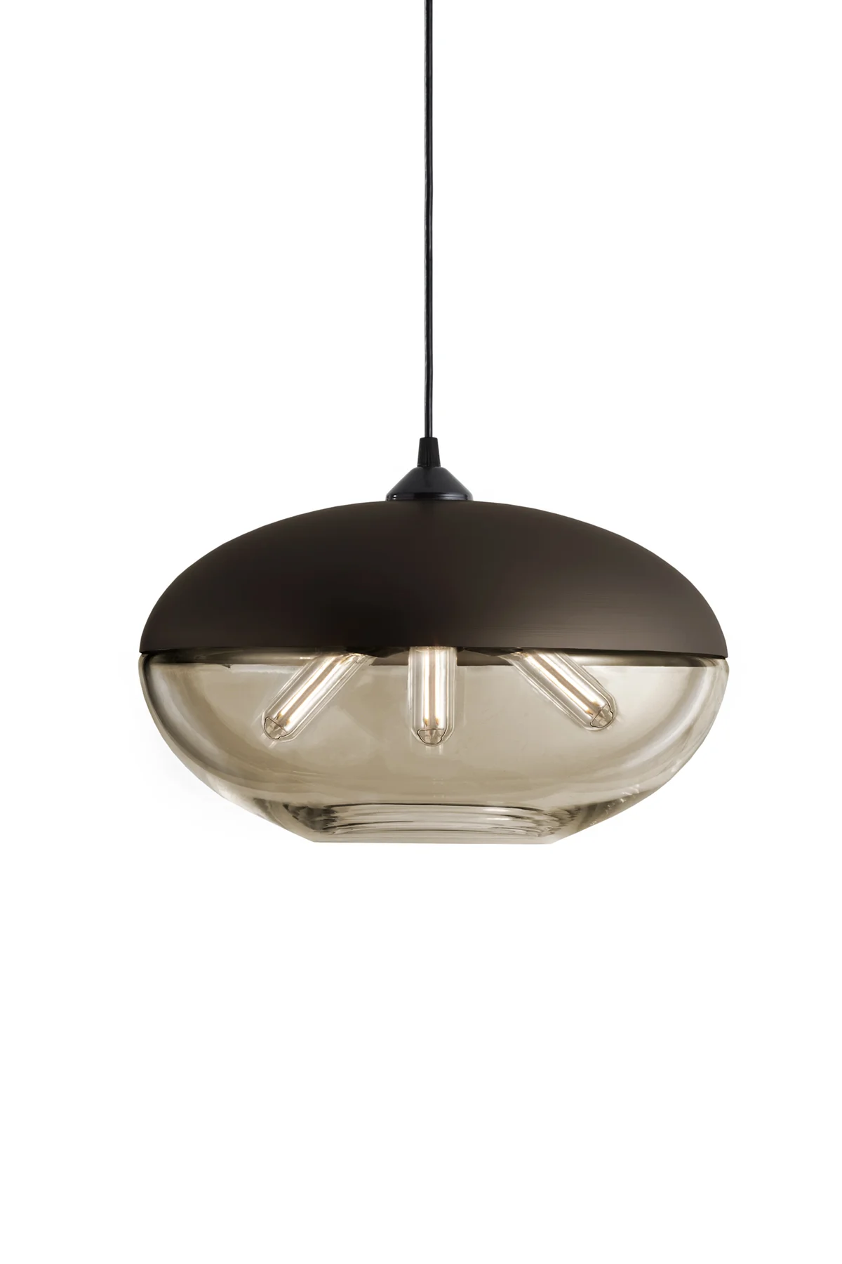 Parallel Orb in Bronze Glass and Dark Bronze Metal Finish