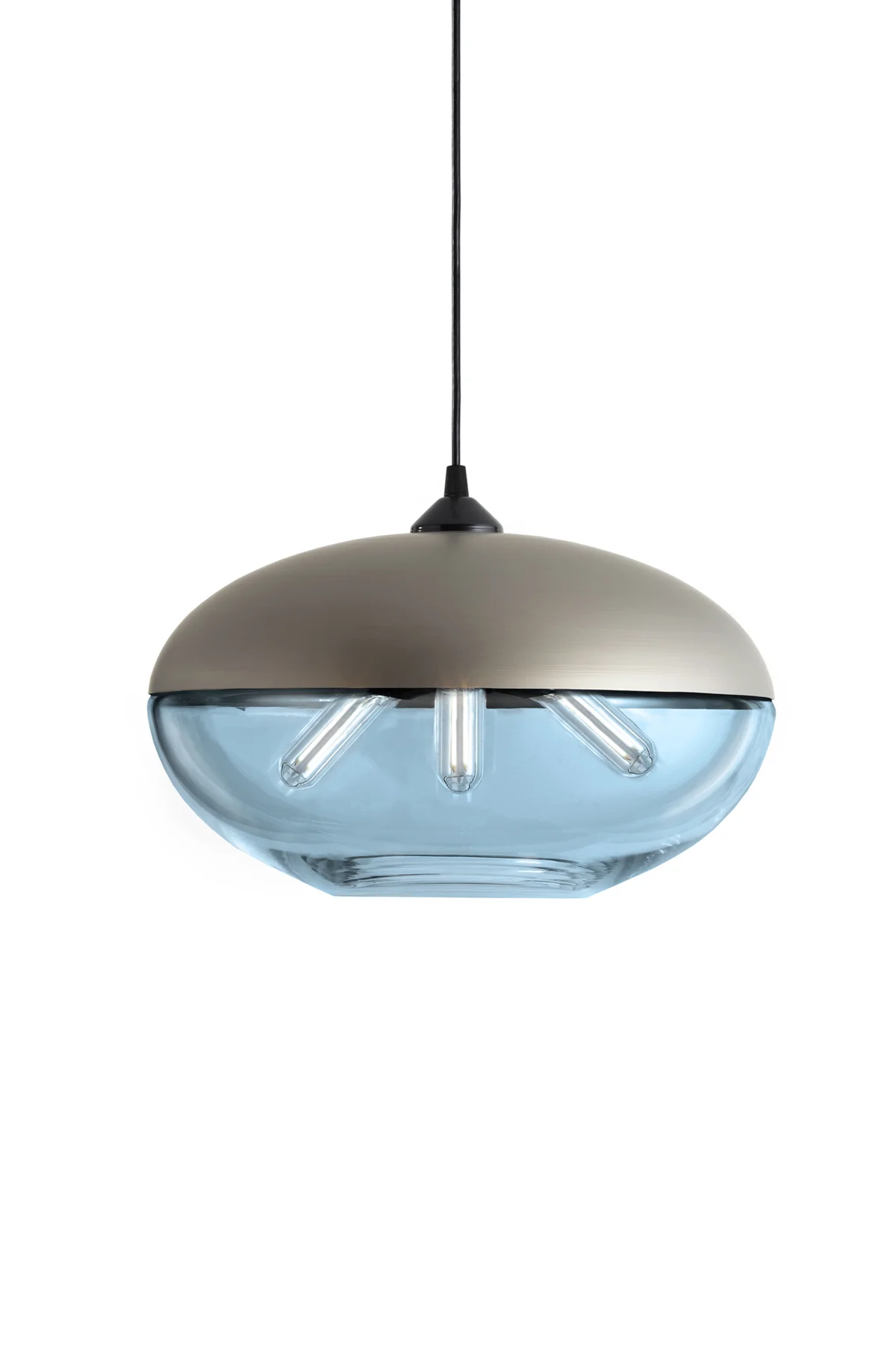 Parallel Orb in Sapphire Glass and Champagne Metal Finish