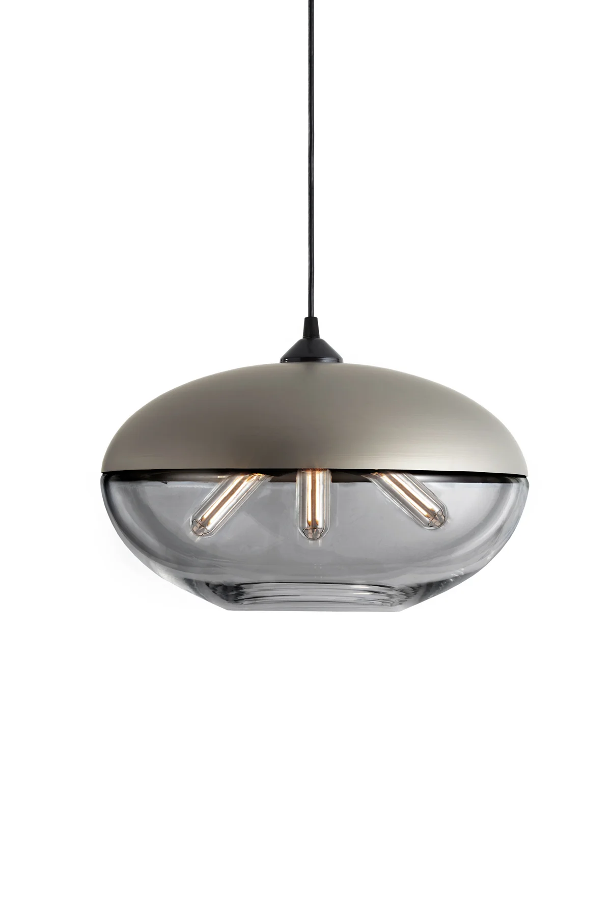 Parallel Orb in Smoke Glass and Champagne Metal Finish