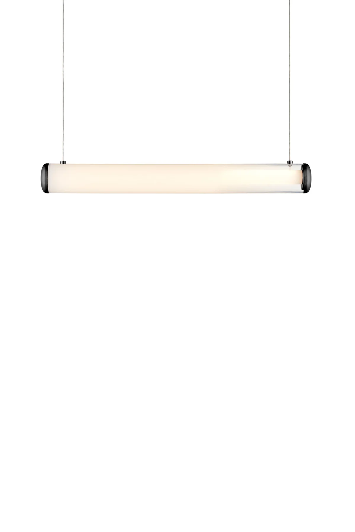 Celeste Large Linear Pendant In Opaline Fade and Black Metal Finish