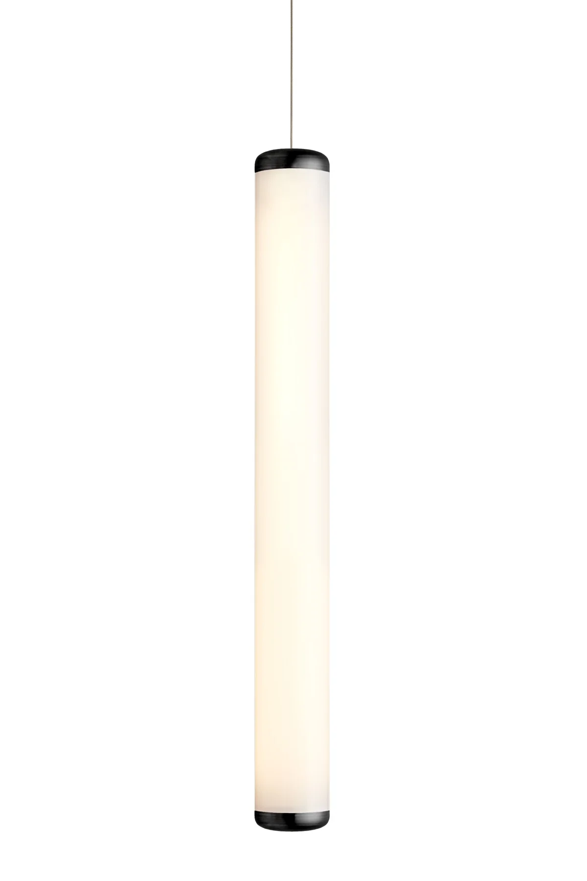 Celeste Large Pendant In Opaline and Black Metal Finish