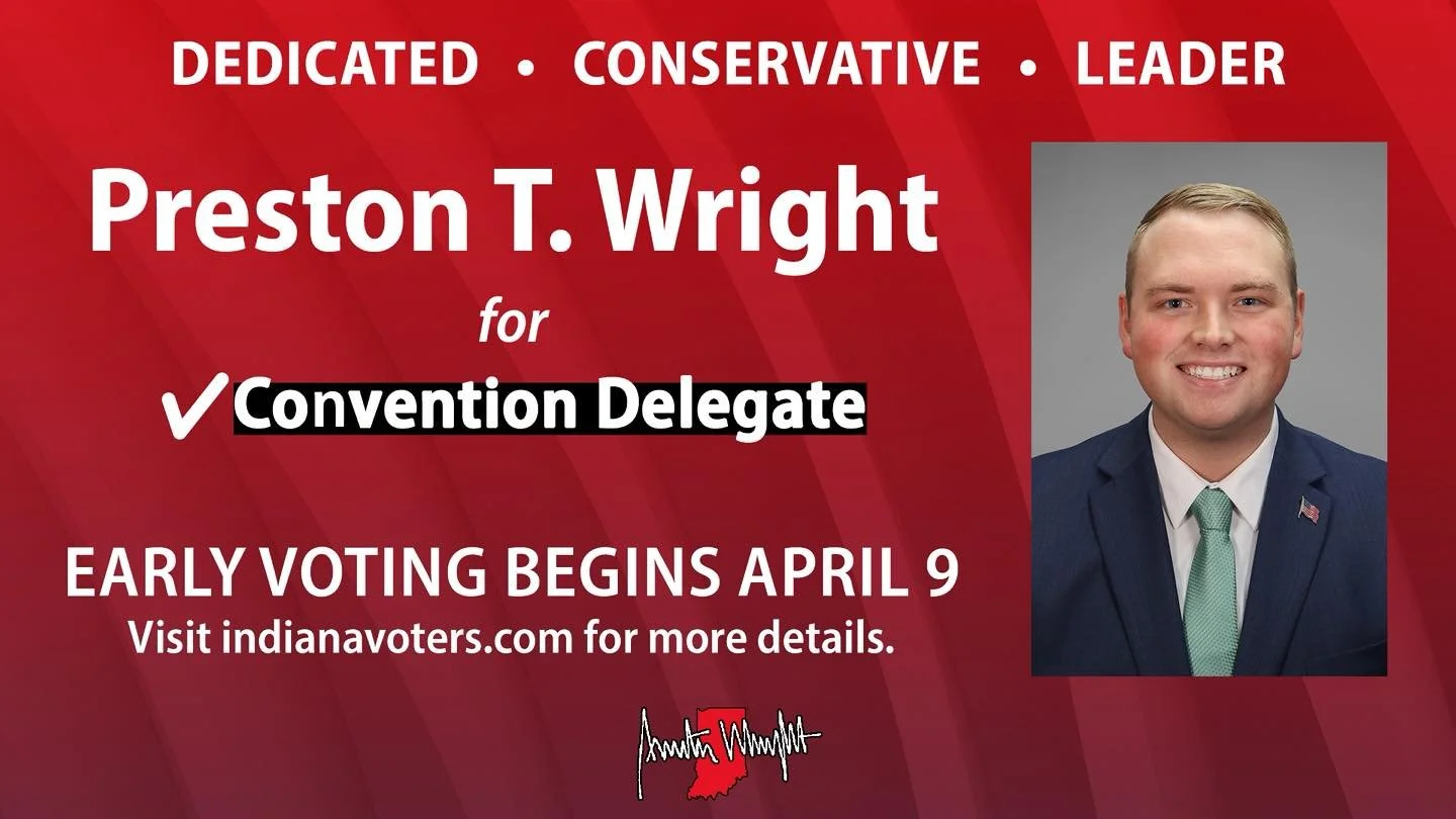 This morning, I filed my candidacy to serve as a delegate to the 2026 Indiana Republican Party Convention. If selected to represent Wells County, it would be my third convention. This year, delegates will choose the party&rsquo;s nominees for Secreta