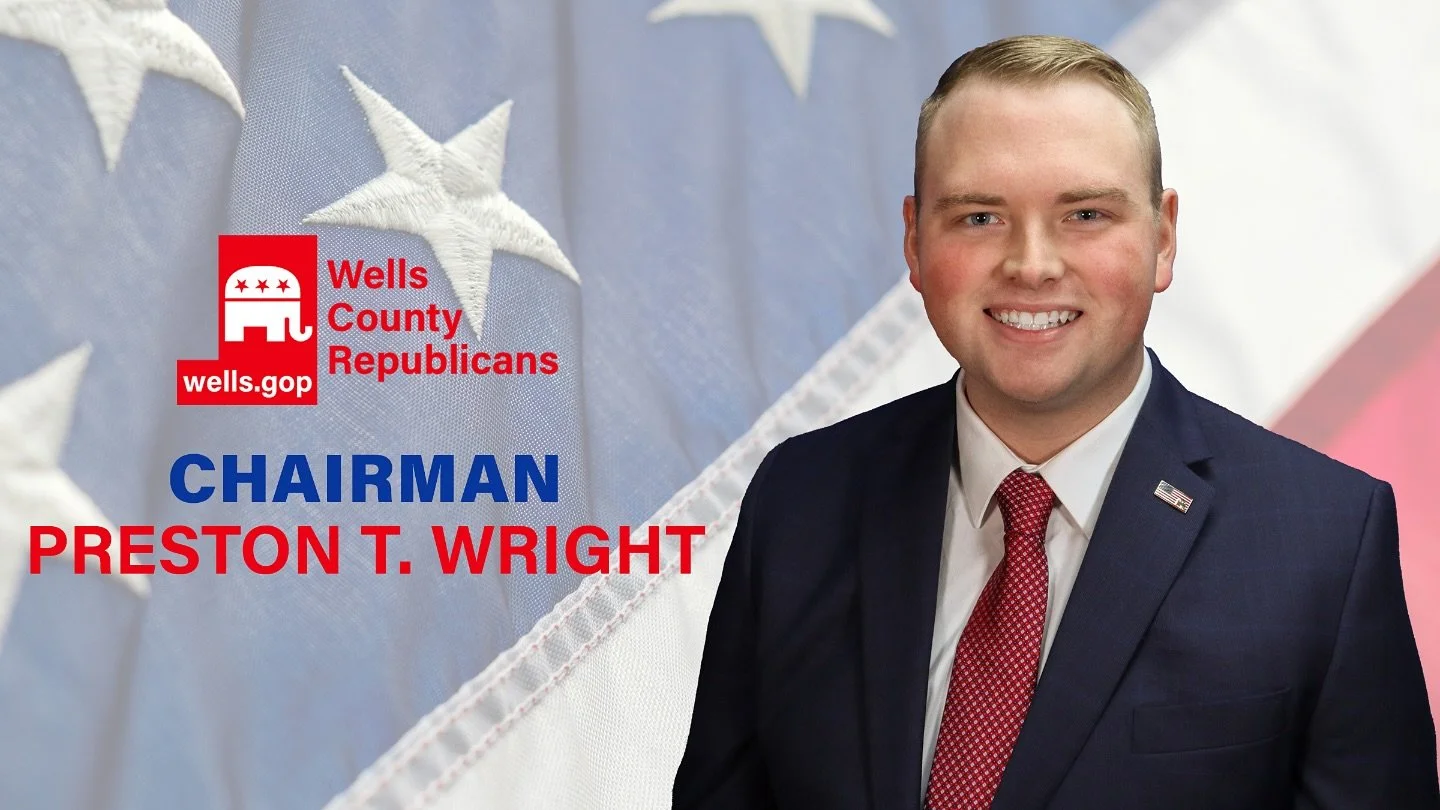 I&rsquo;m honored to have been elected as Chairman of the Wells County Republican Party. 🇺🇸 It&rsquo;s a privilege to lead our local GOP and work alongside an incredible team&mdash;Vice Chairwoman Cari Whicker, Secretary Laura Roberts, and Treasure