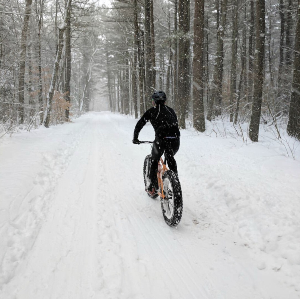 Winter Fat Biking in Borderland State Park