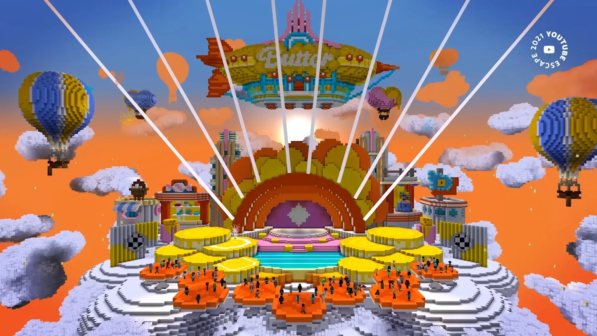 "On December 16, 2021, YouTube hosted an interactive livestream that had people all over the world playing their way through some of the biggest YouTube trends of the year. In celebration of reaching OVER A TRILLION Minecraft views on YouTube, the ev