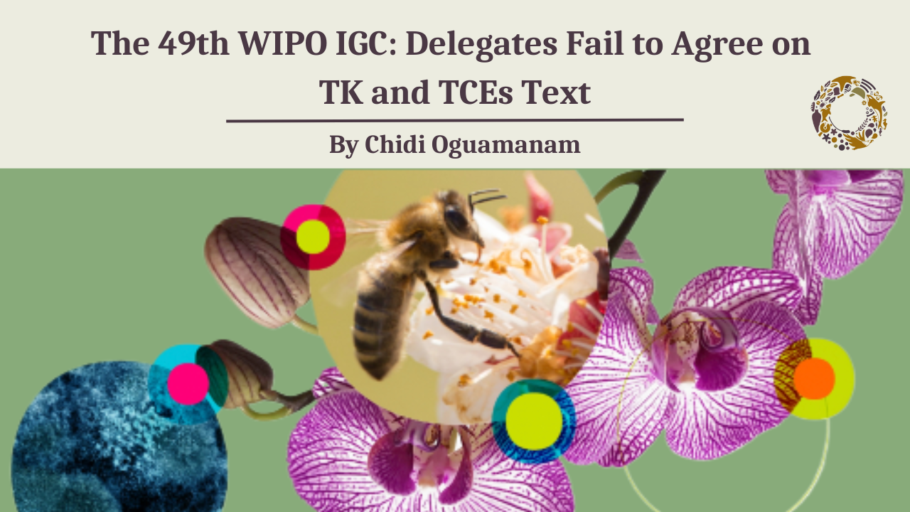 Discord over Rights and Measures-Based Approaches  to the Protection of TK and TCEs Scuttles WIPO IGC 50