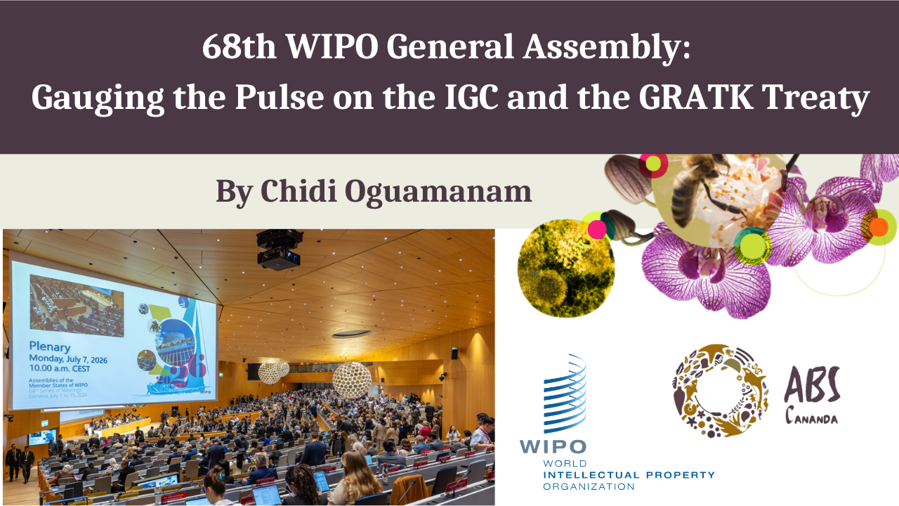 68th WIPO General Assembly: Gauging the Pulse on the IGC and the GRATK Treaty