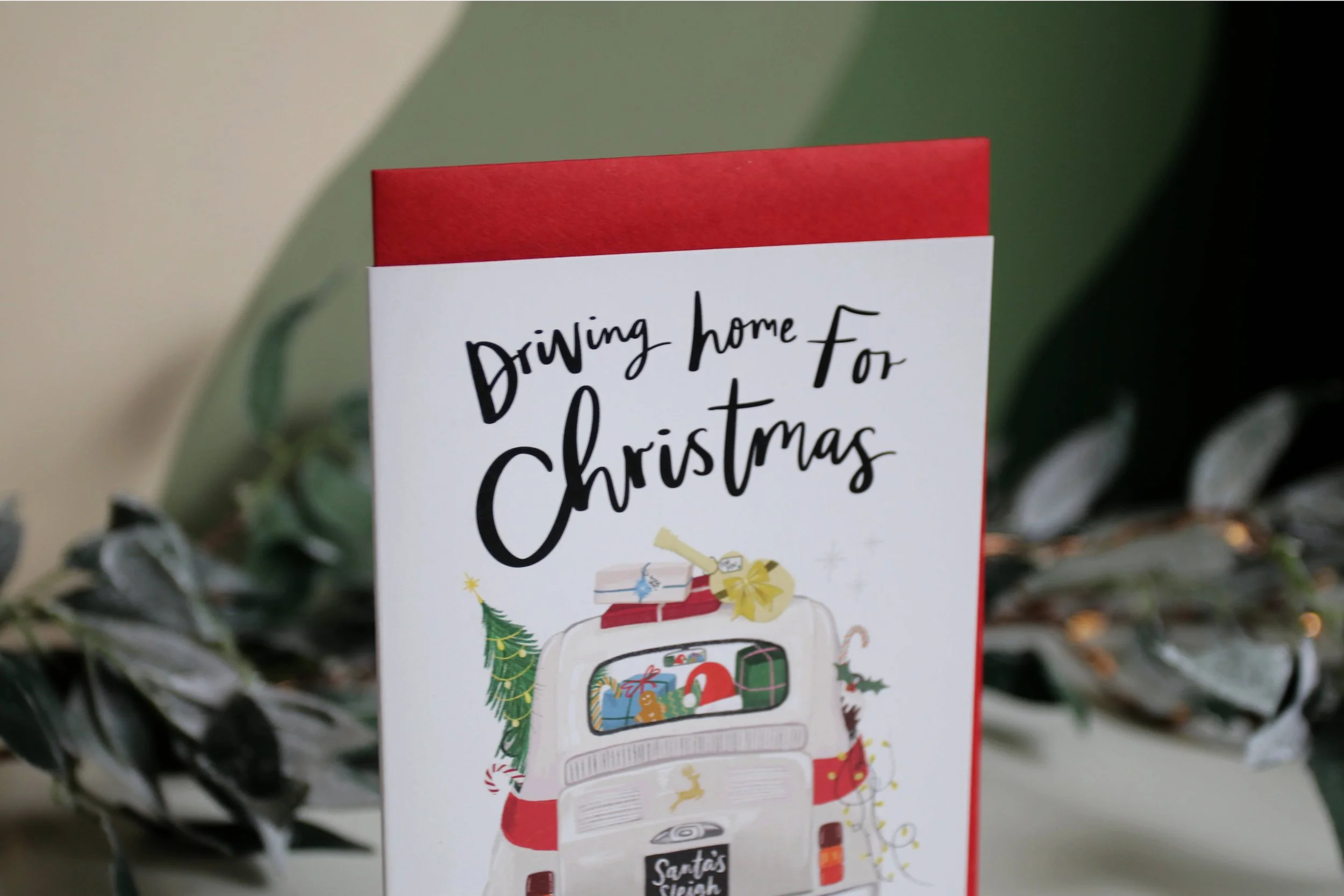 Driving Home for Christmas Card For Family & Friends