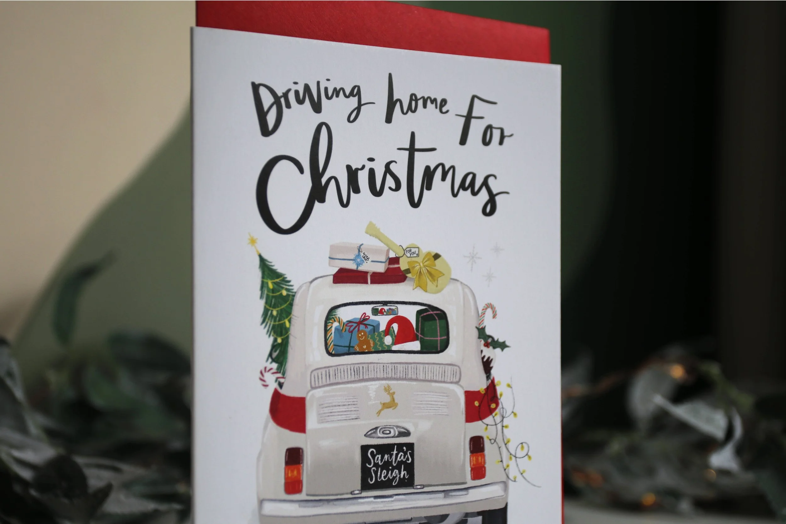 Driving Home for Christmas Quirky Card