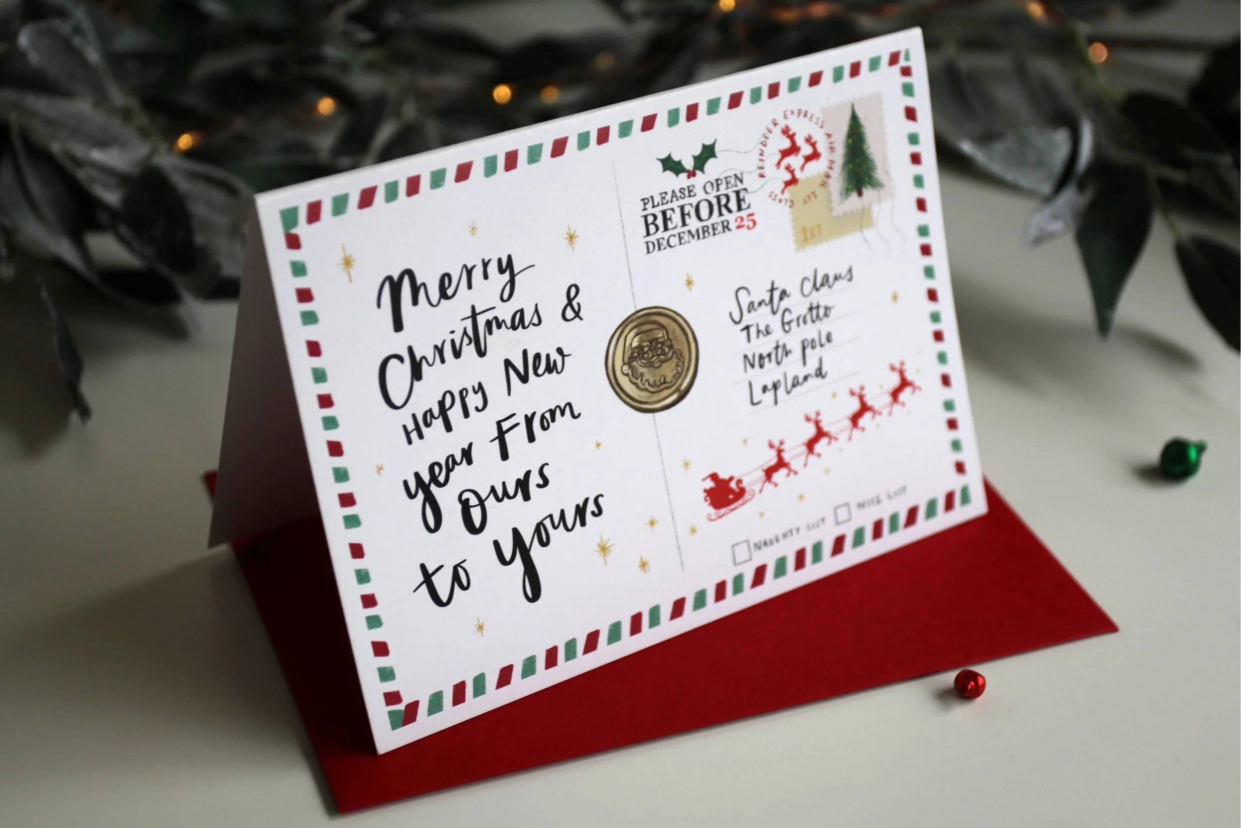North Pole Christmas Post Card