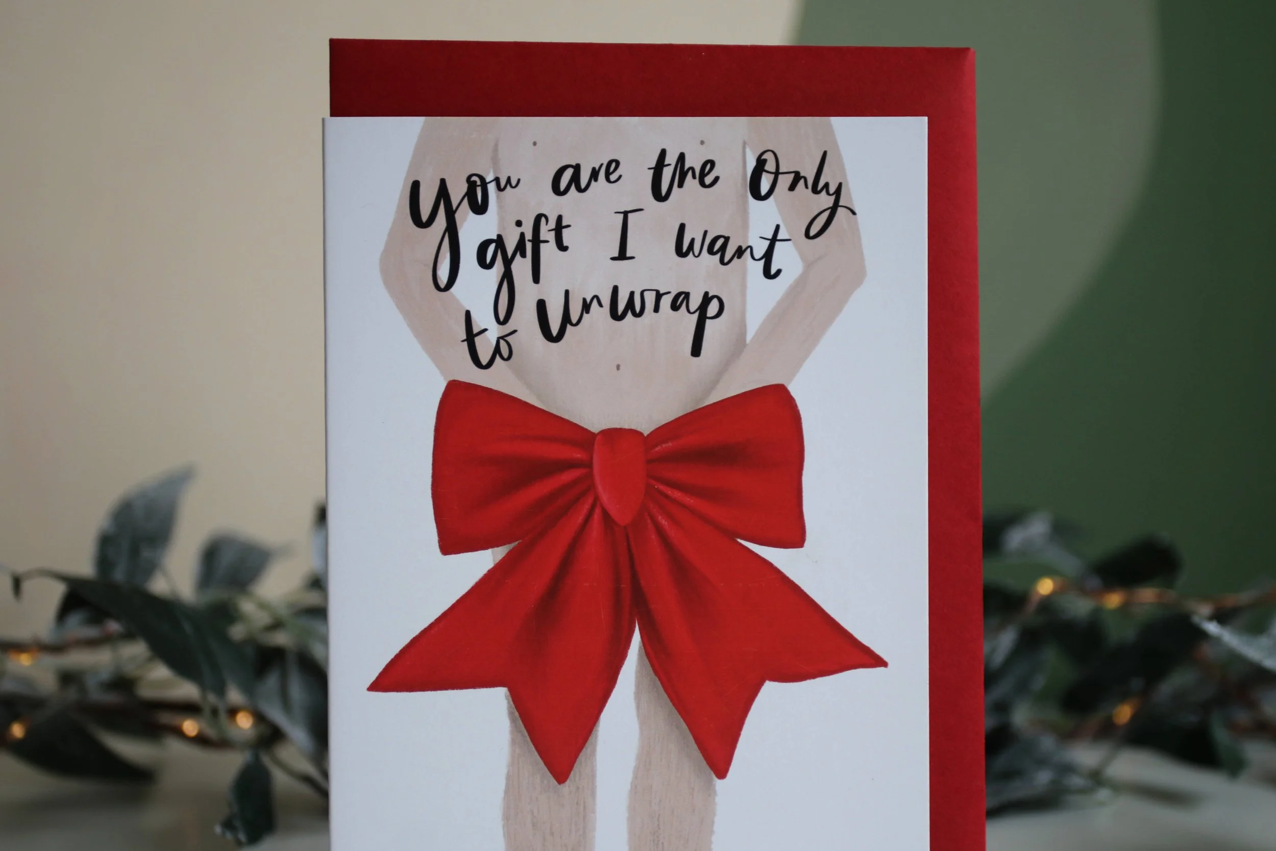 Naughty/Cheeky Christmas Card For Fiance
