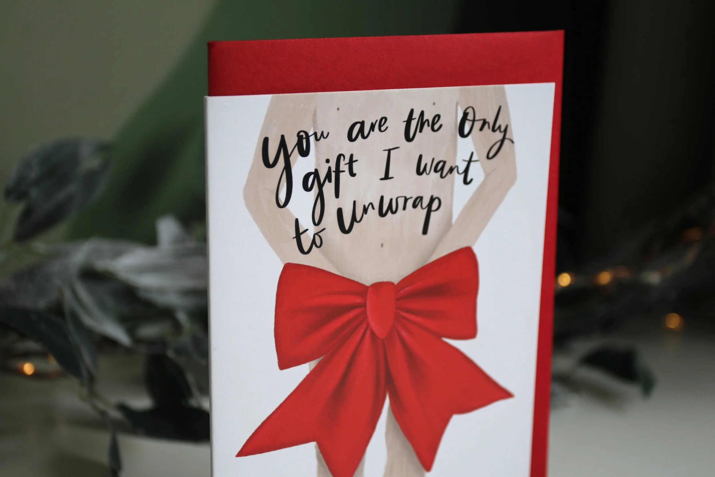 Naughty/Cheeky Christmas Card For Him