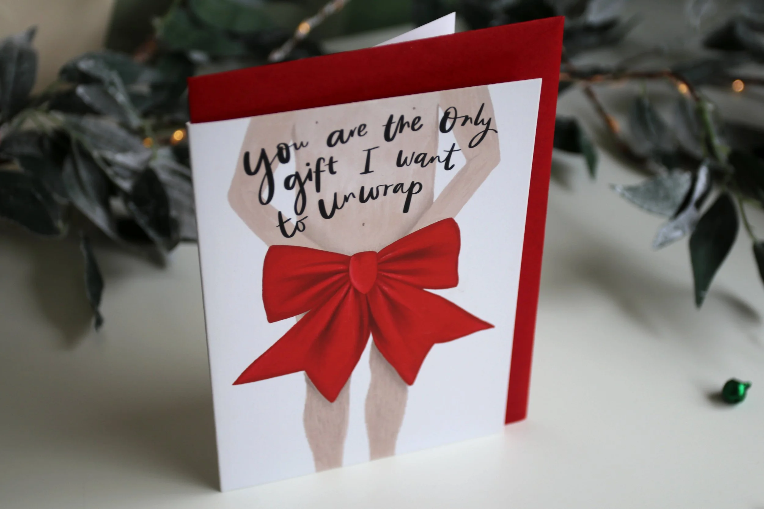 Naughty/Cheeky Christmas Card For Boyfriend