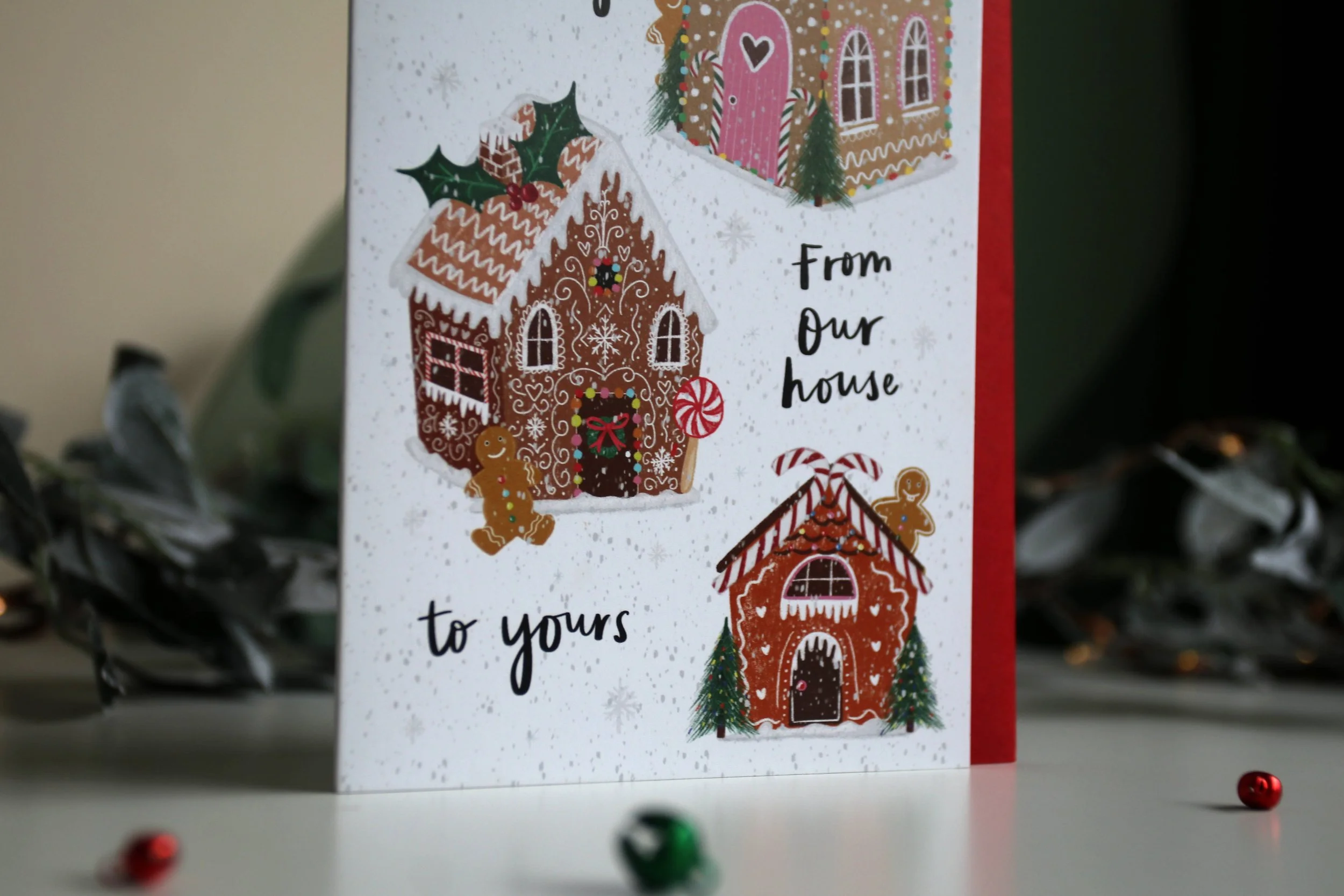 Happy Holidays Gingerbread Christmas Card