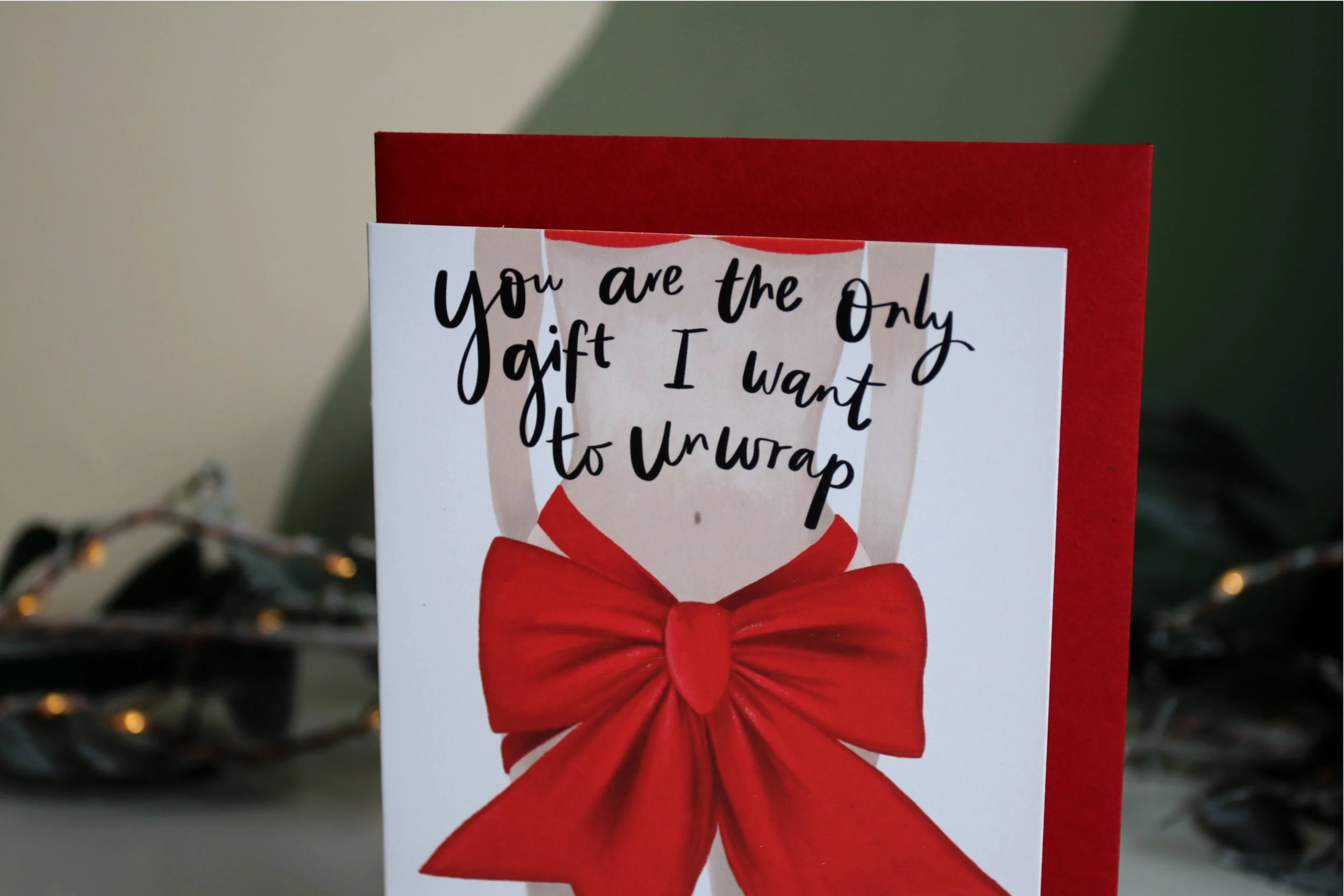 Naughty/Cheeky Christmas Card For Her