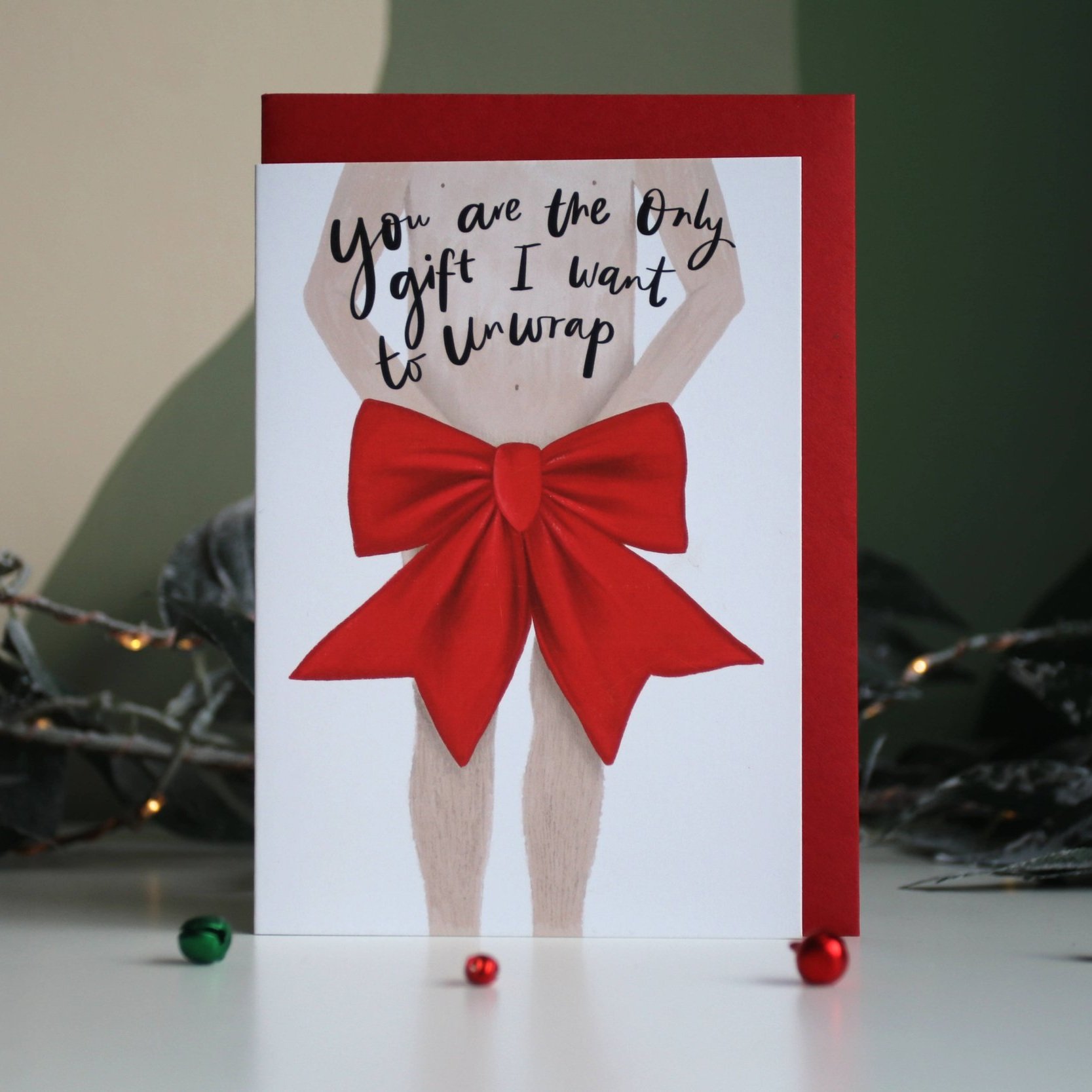 Naughty/Cheeky Christmas Card For Him