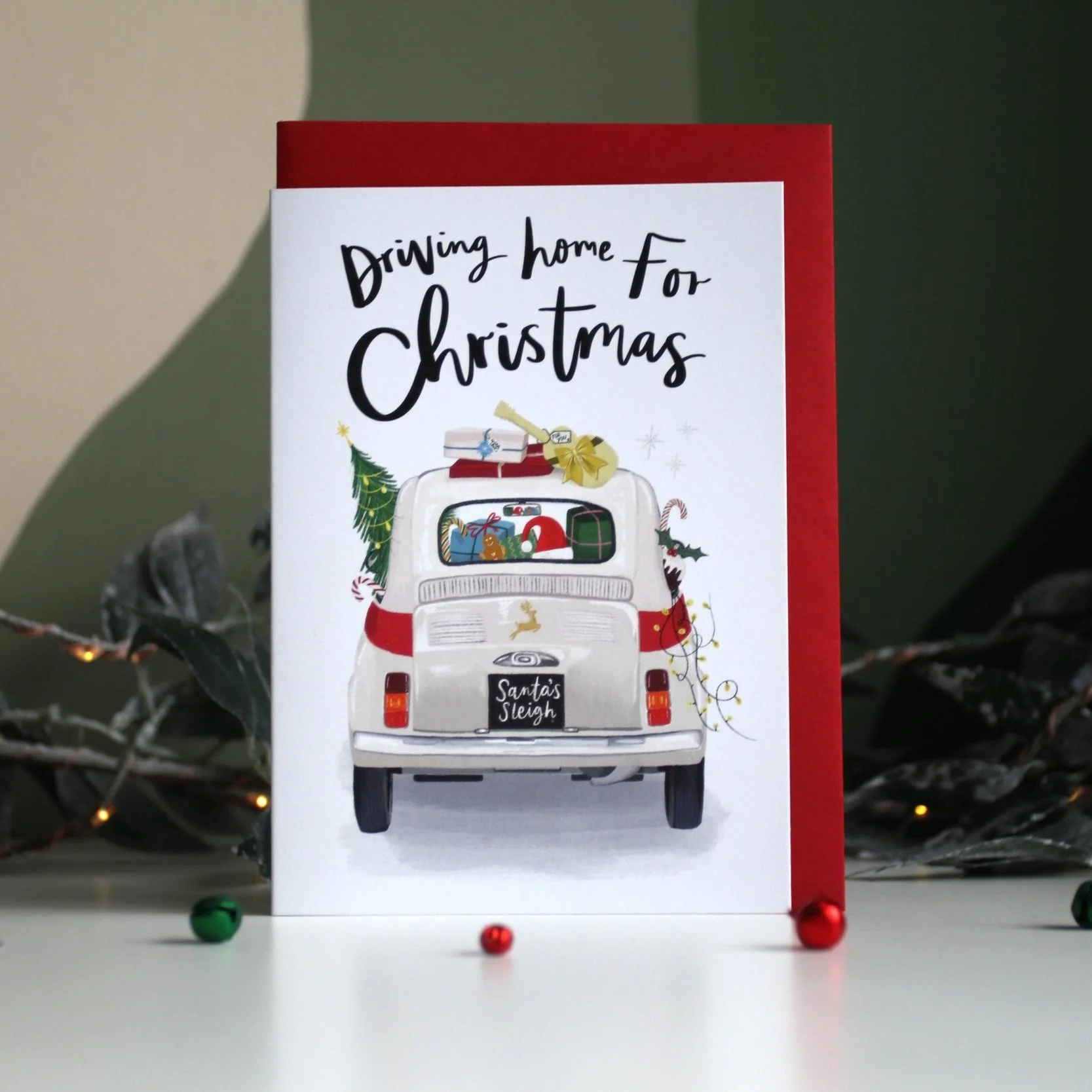 Driving Home for Christmas Card For Family & Friends