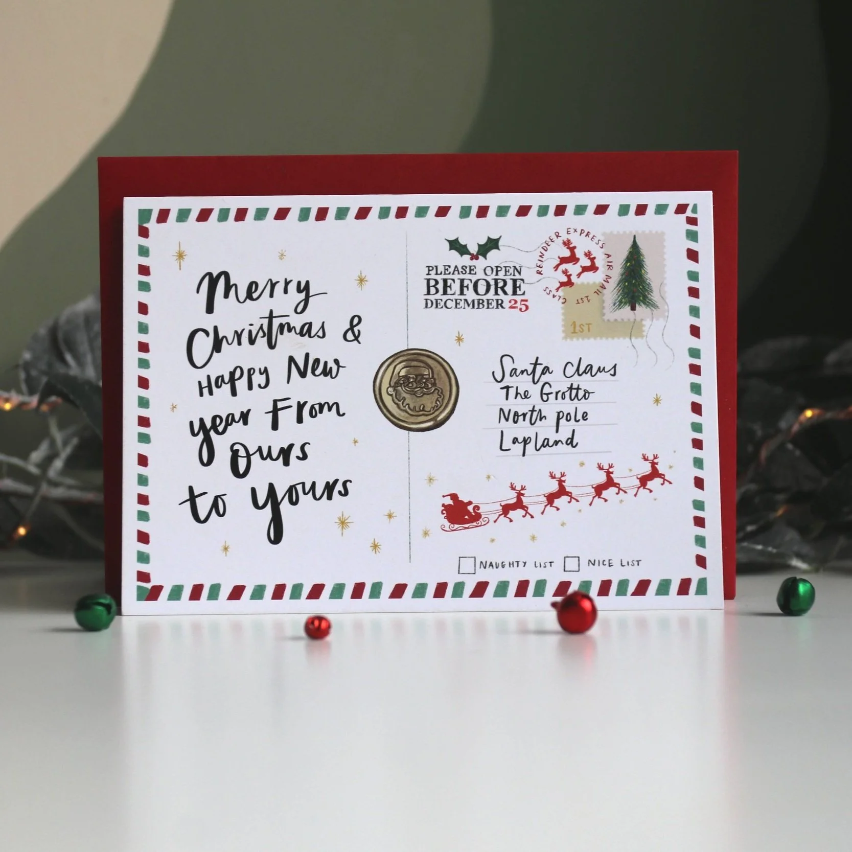 North Pole Christmas Post Card