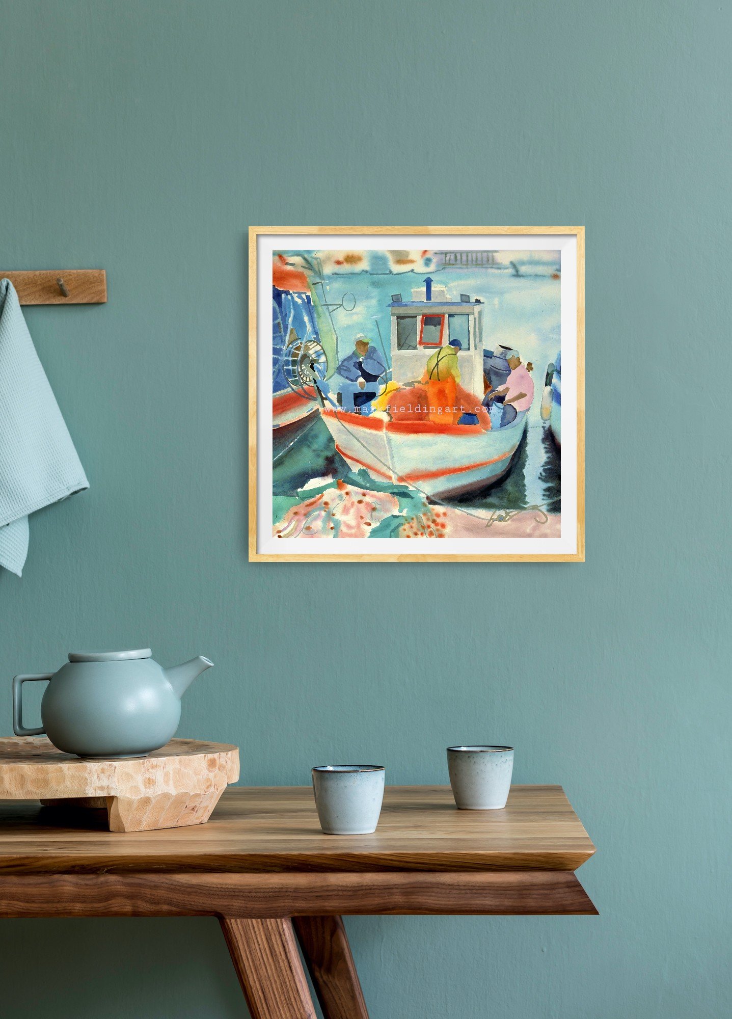 Italian fishermen art print on display.jpg
