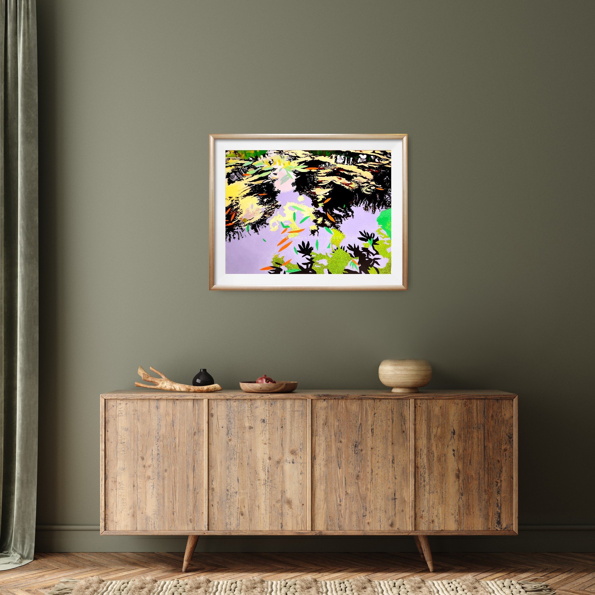 Water reflection framed art print on display.jpg