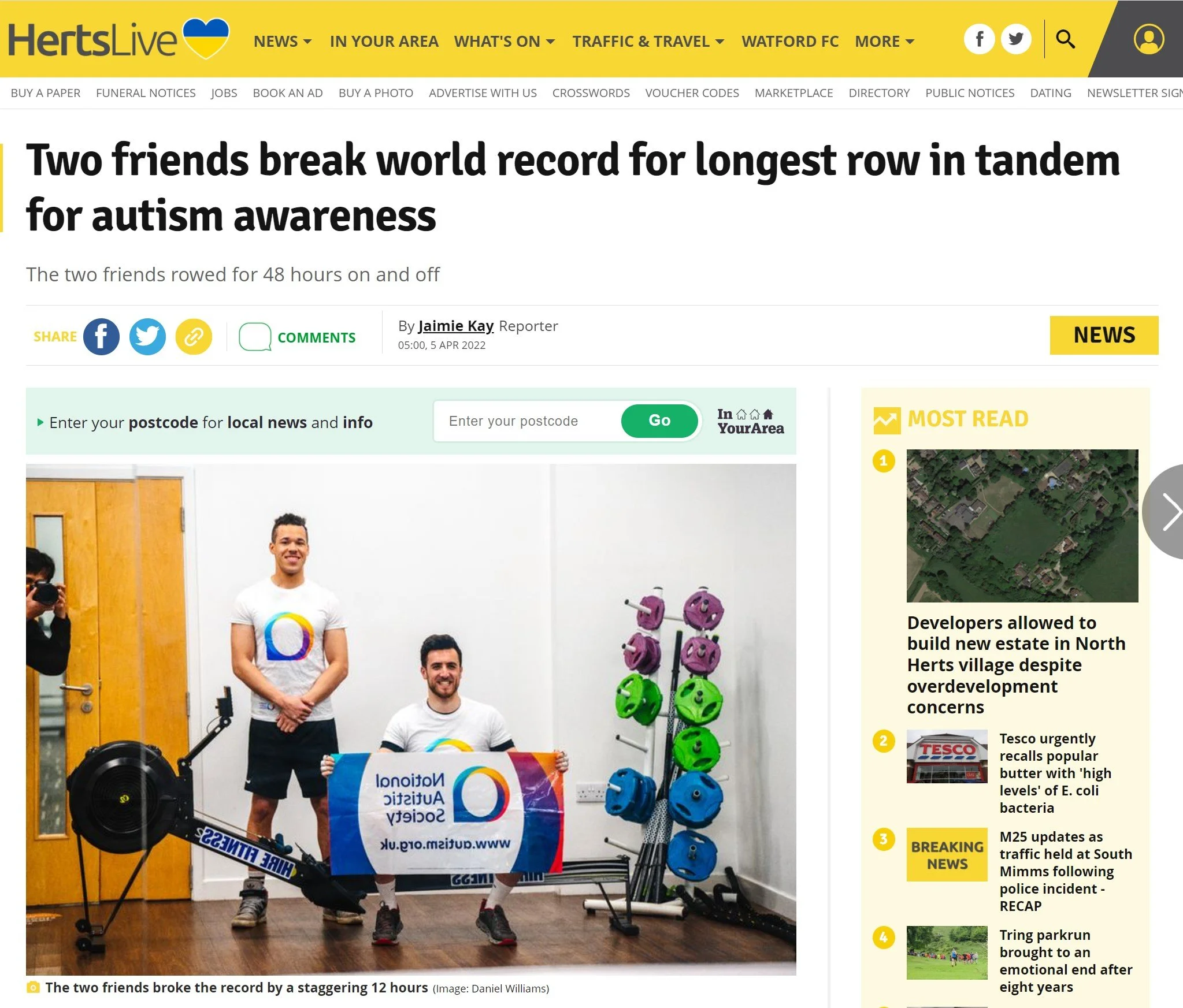 World Record Row - Autism Acceptance Week 2022