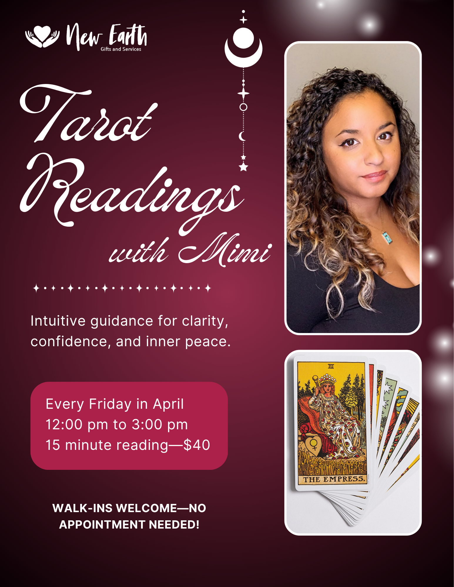 Walk-In Tarot Card Readings - Fridays with Mimi