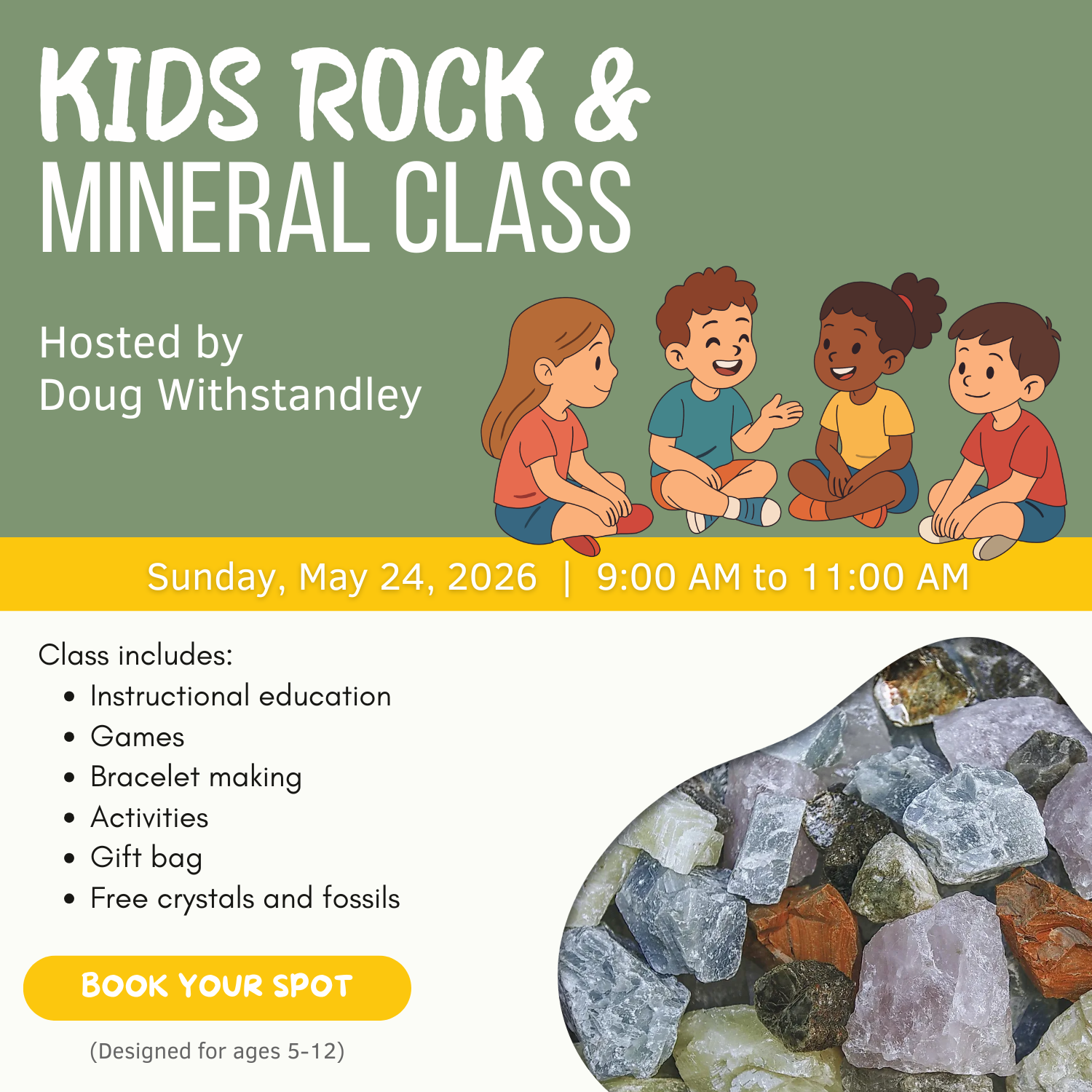 Kids Rocks and Minerals Class