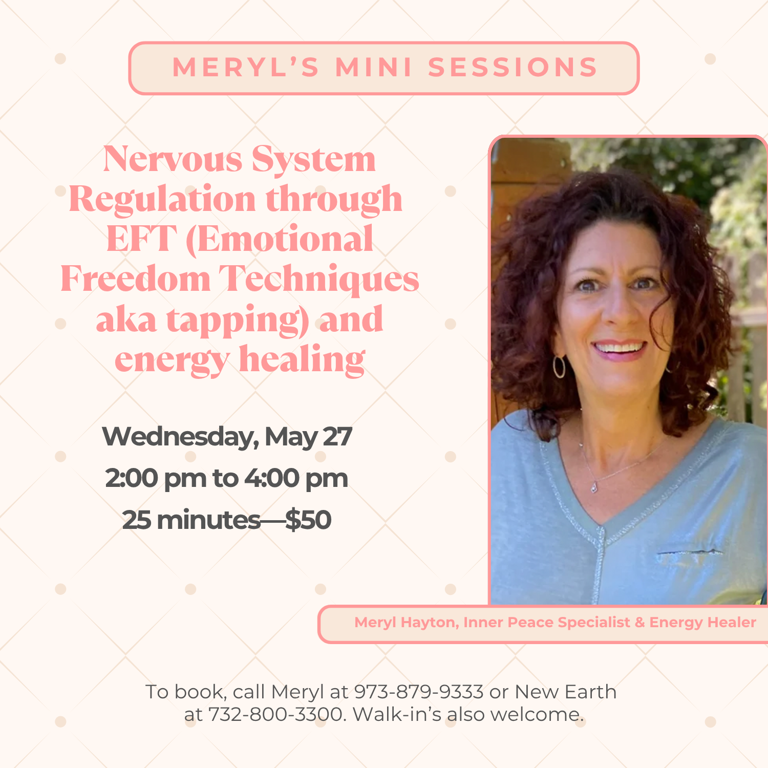 EFT Tapping, Energy Healing and Reiki – Wednesday, May 27, 2026