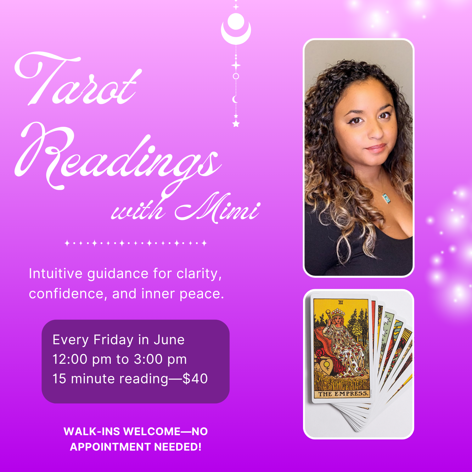 Walk-In Tarot Readings with Mimi