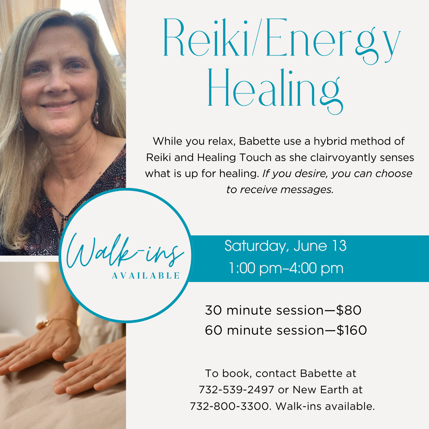 Walk-In Reiki and Energy Healing with Babette