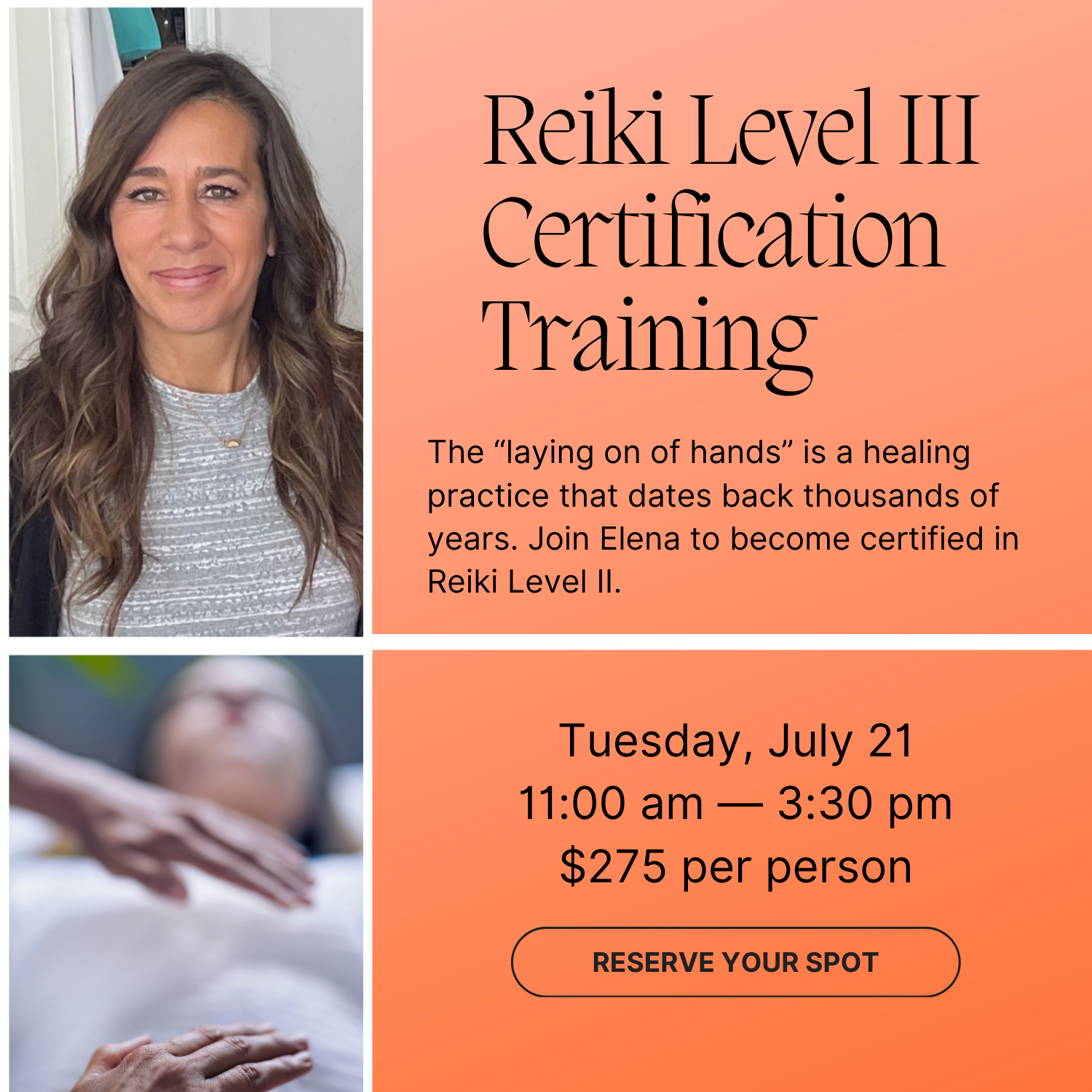 Reiki Level III Certification