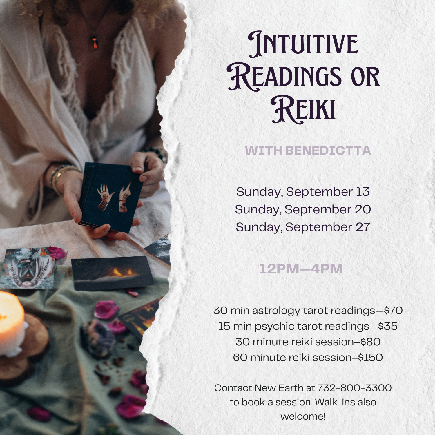 Intuitive Readings or Reiki with Benediccta