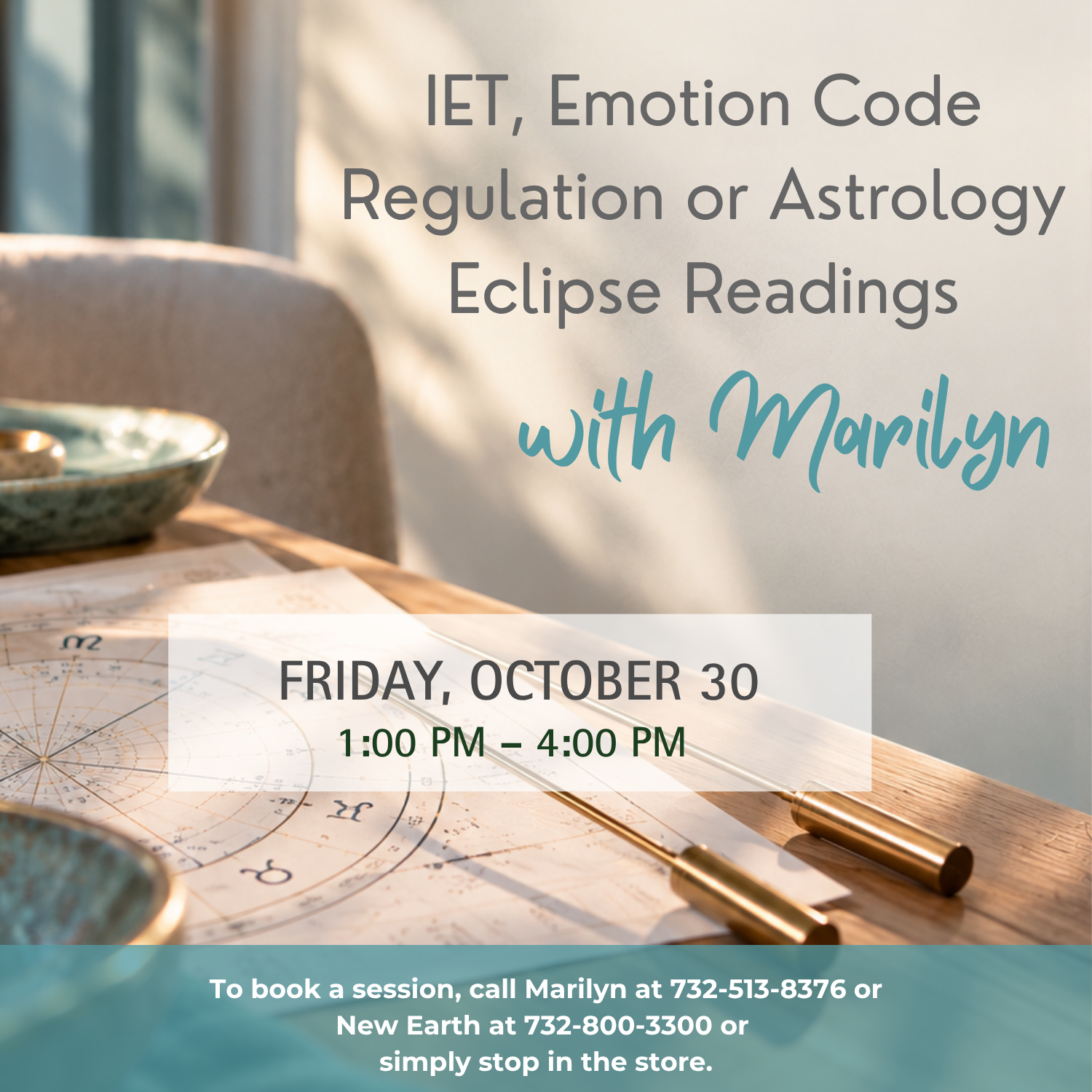 IET, Emotion Code Regulation or Astrology Eclipse Readings with Marilyn