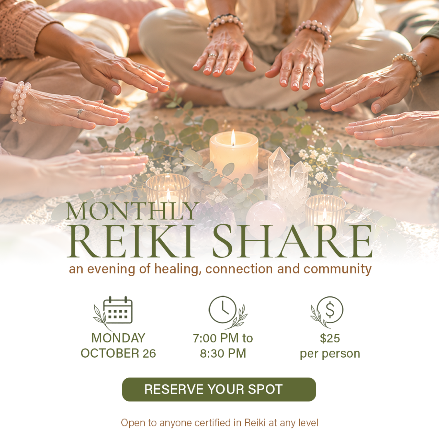 Monthly Reiki Share with Elena
