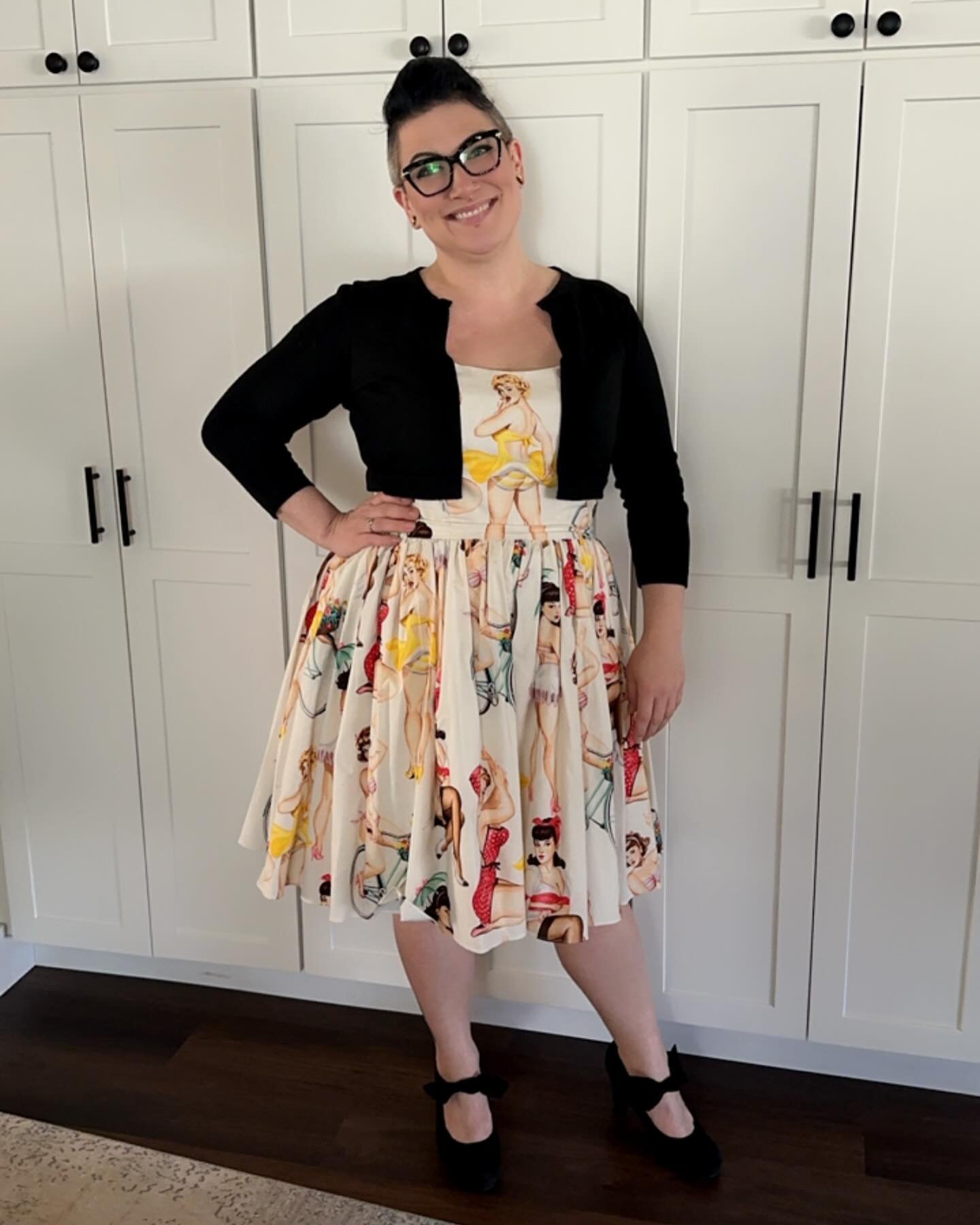 Another Katie creation! I call this one &ldquo;chubby pin ups&rdquo; and it might be my favorite! #kzcouture #sewing #seamstress #design #pinupstyle #customsewing #vermontsewing