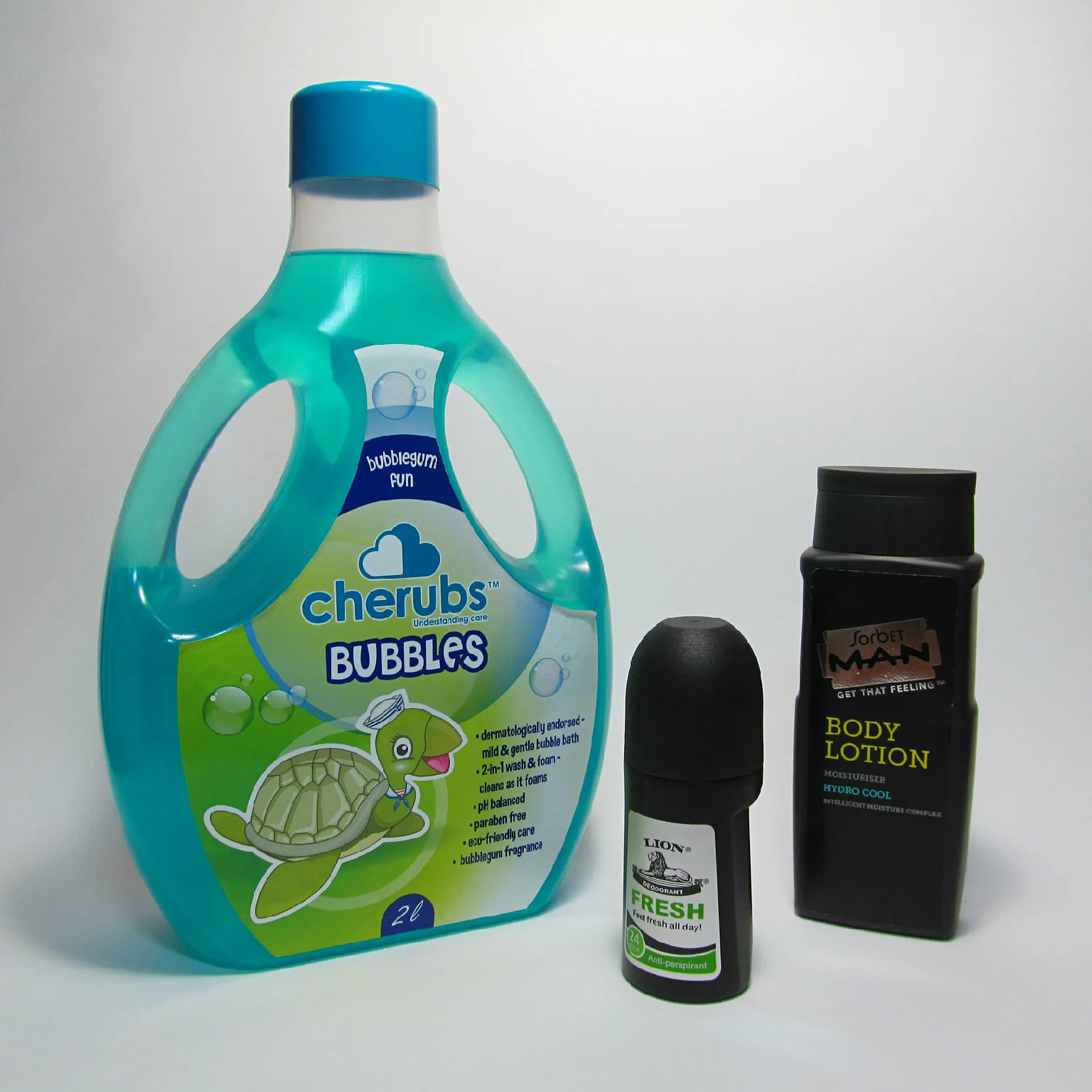 Branded orientated bottles.