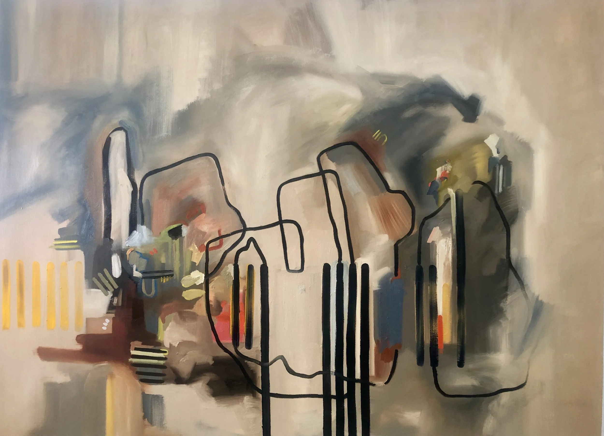 I am the Catapult, 2019. 64 x 47 in. Oil on Canvas. $1200