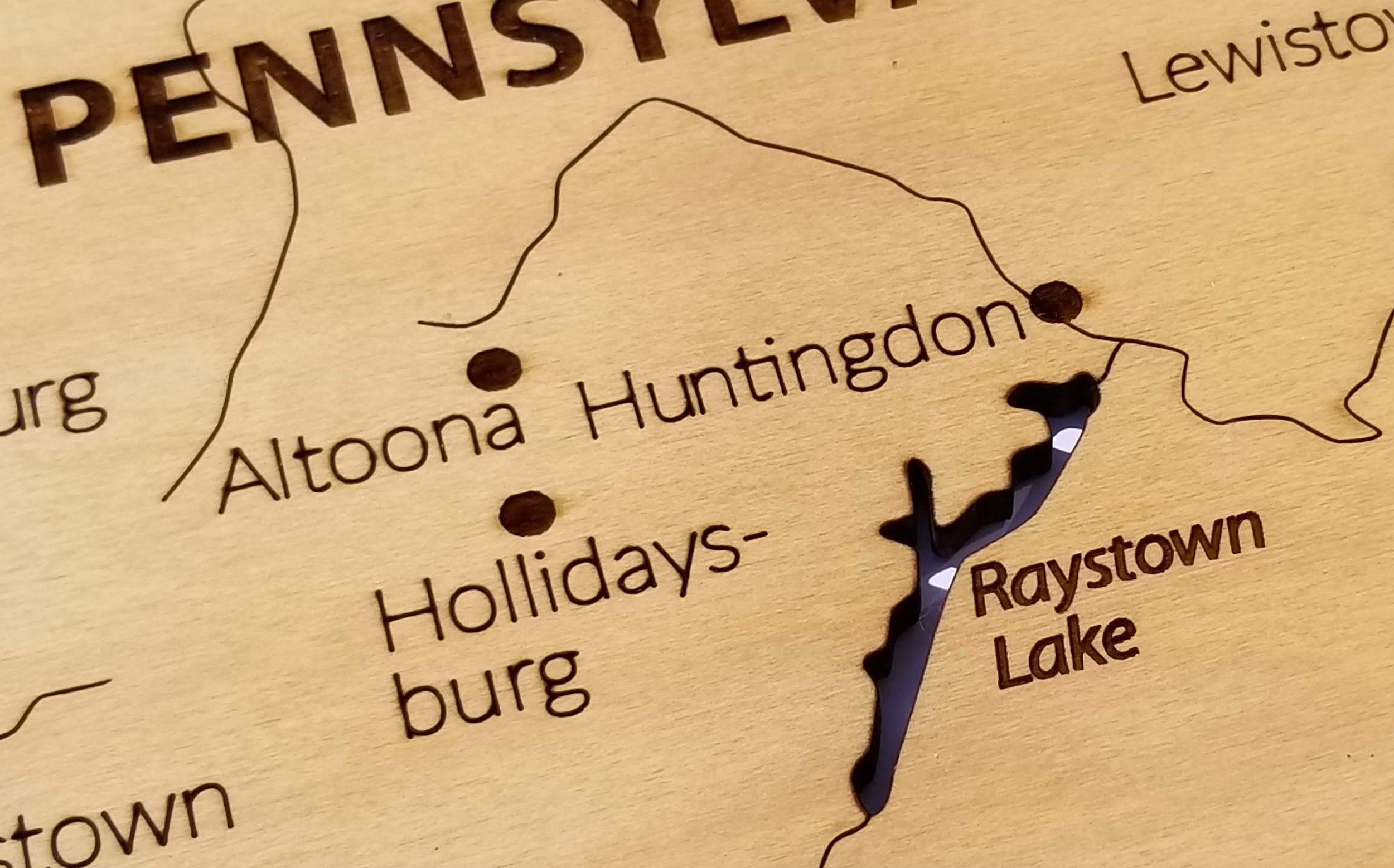 Pennsylvania State Wood Map — Meridian Maps