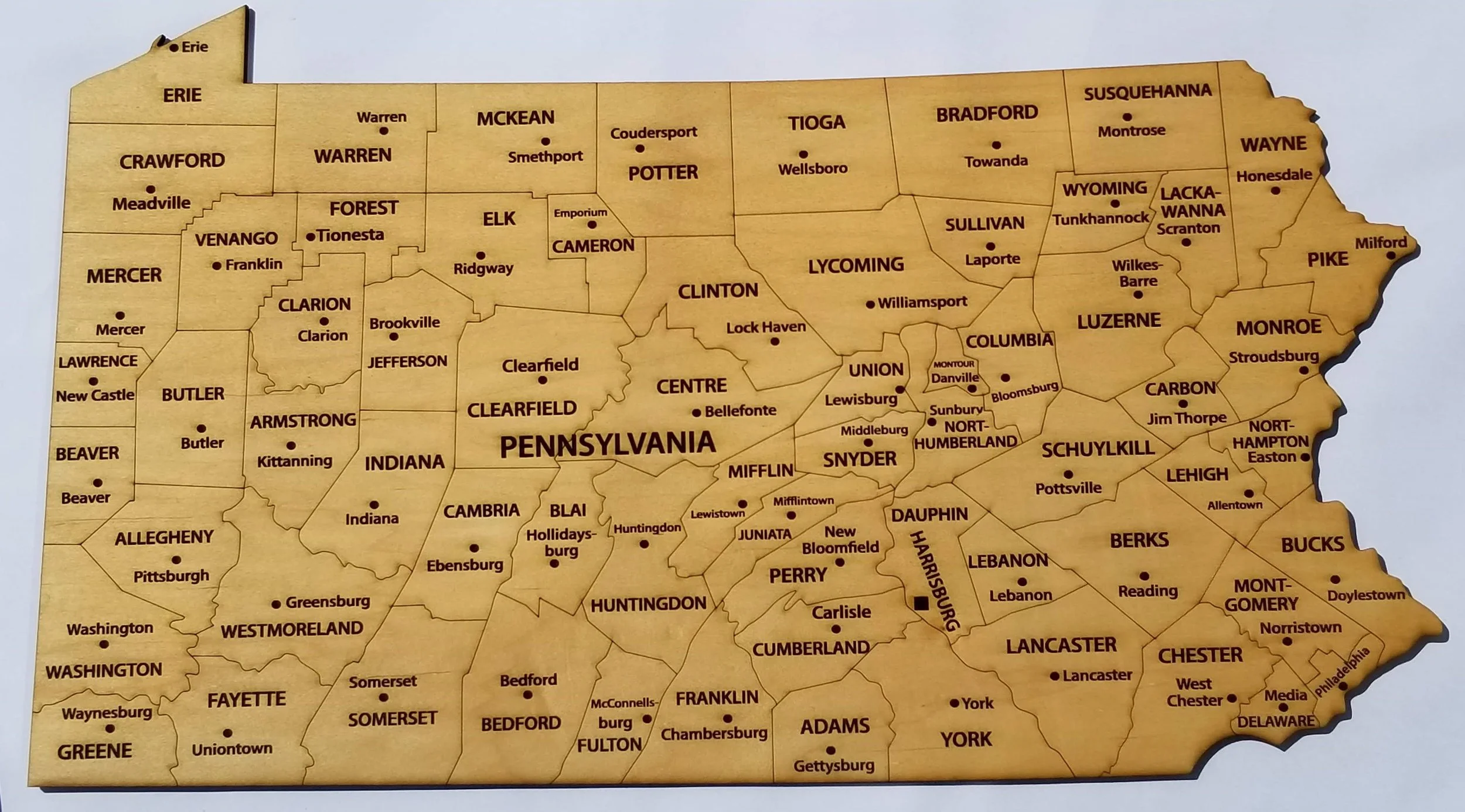 Washington State Wood Map — Meridian Maps