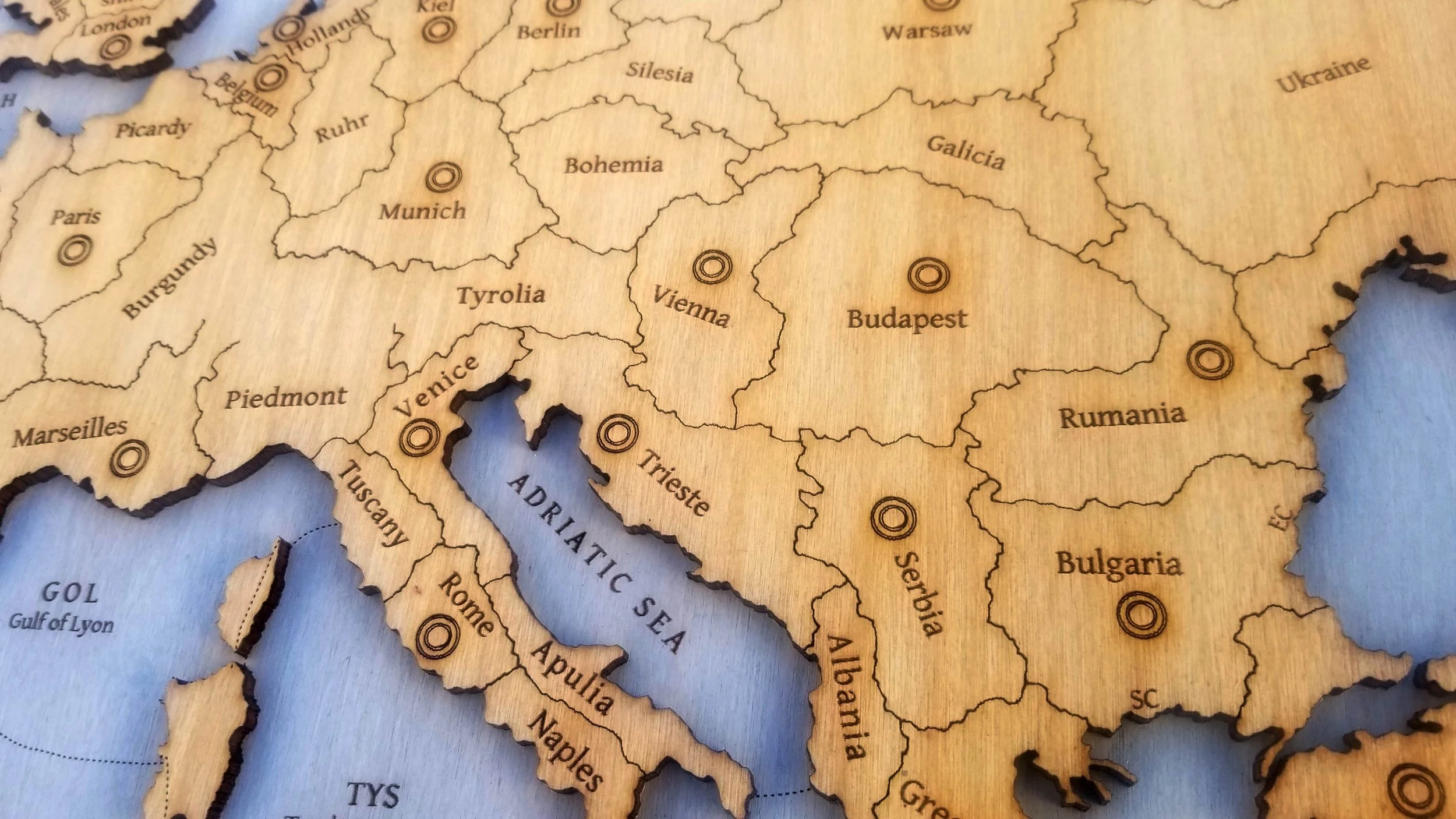 Diplomacy Game Europe Wood Map Meridian Maps Diplomacy Game Europe Wood Map Meridian Maps