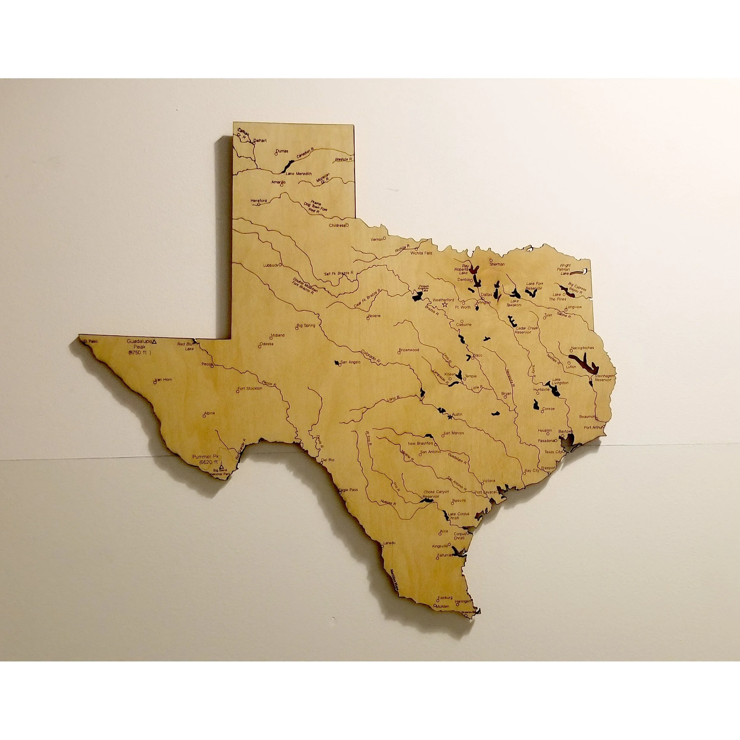 Texas Wood Map