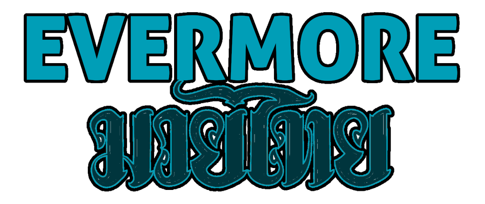 Ever More Lettering Evermore Muay Thai