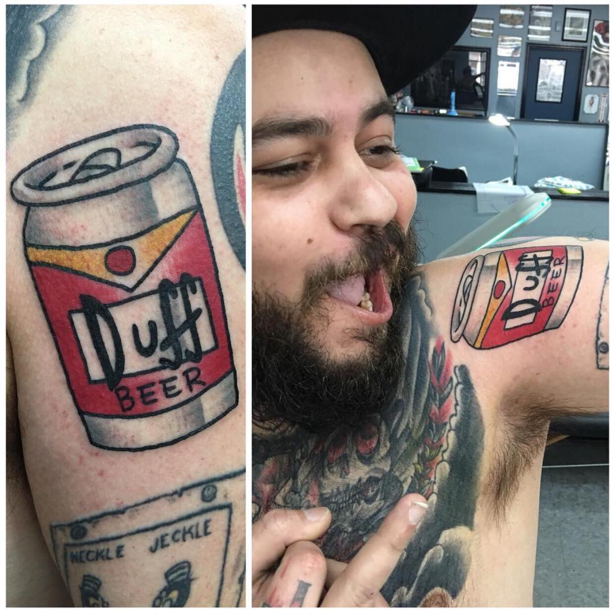 Tall boy beer can traditional tattoo by Wes Fortier  Burn  Flickr
