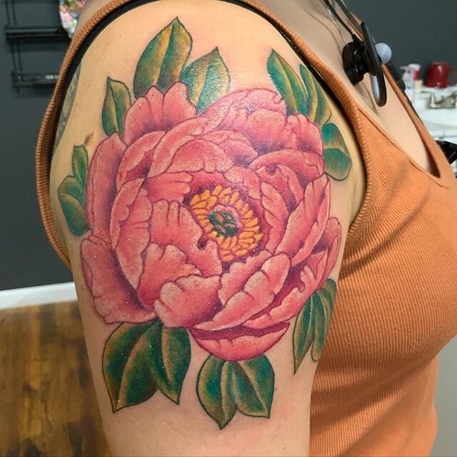 Peony tattoo by Dean. Thanks!🌸🙏