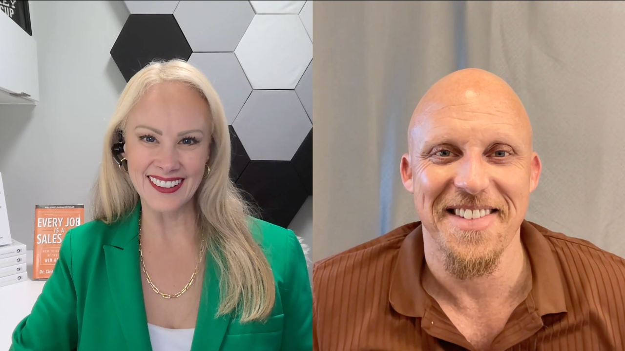 Brian Nelson-Palmer and Dr. Cindy McGovern smiling