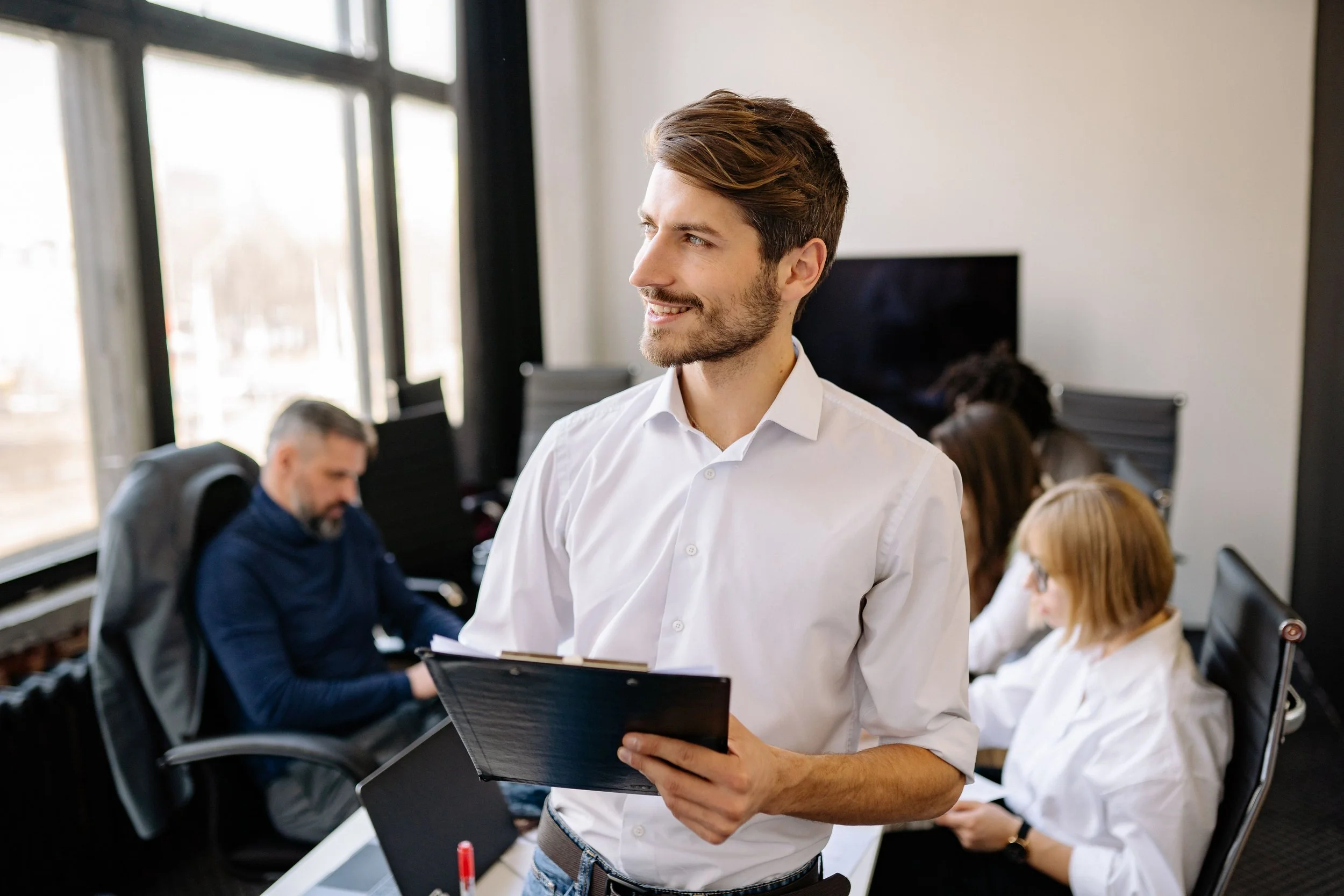 A confident employee or manager
