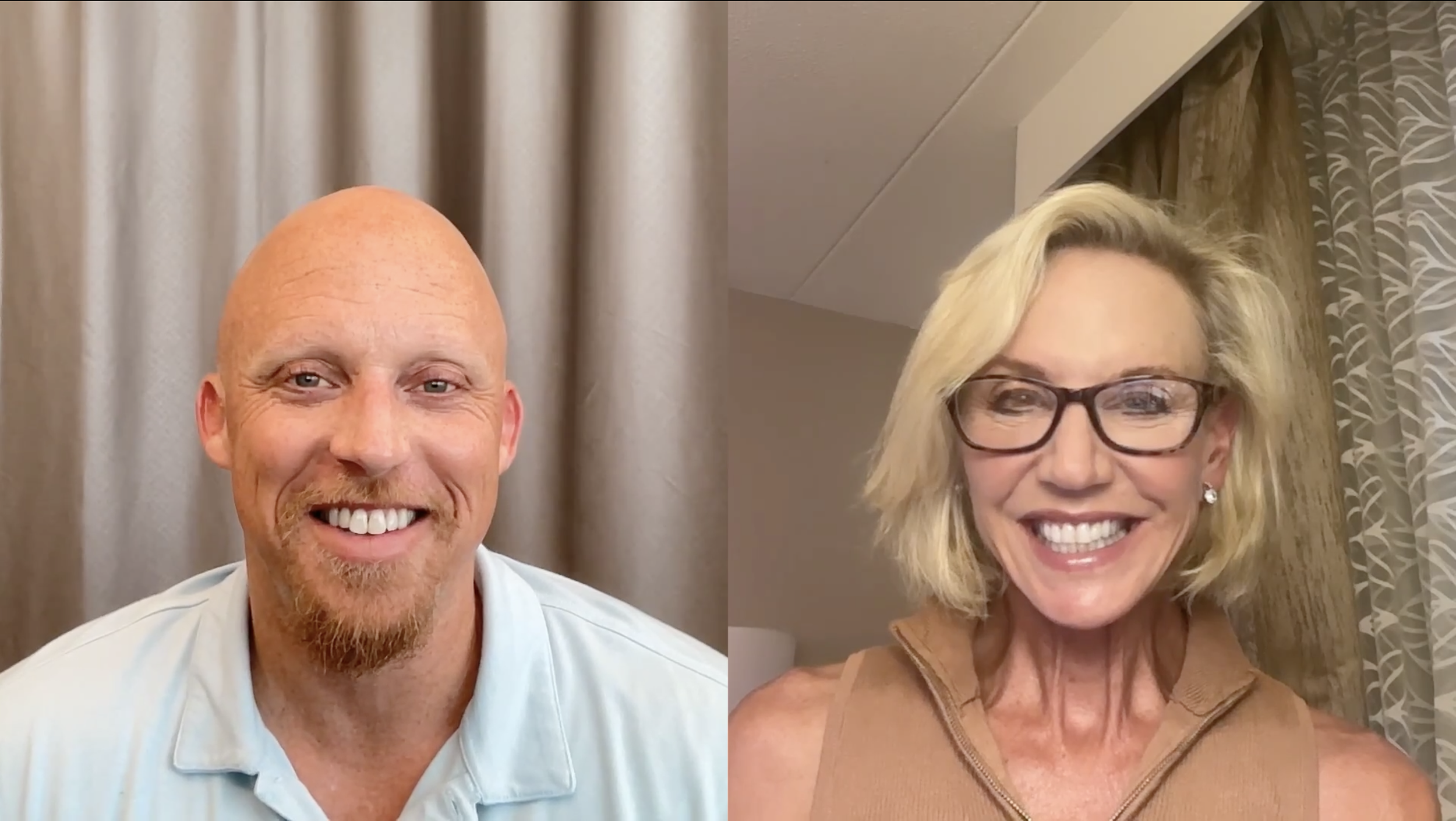 Brian Nelson-Palmer and Meridith Elliott Powell smiling