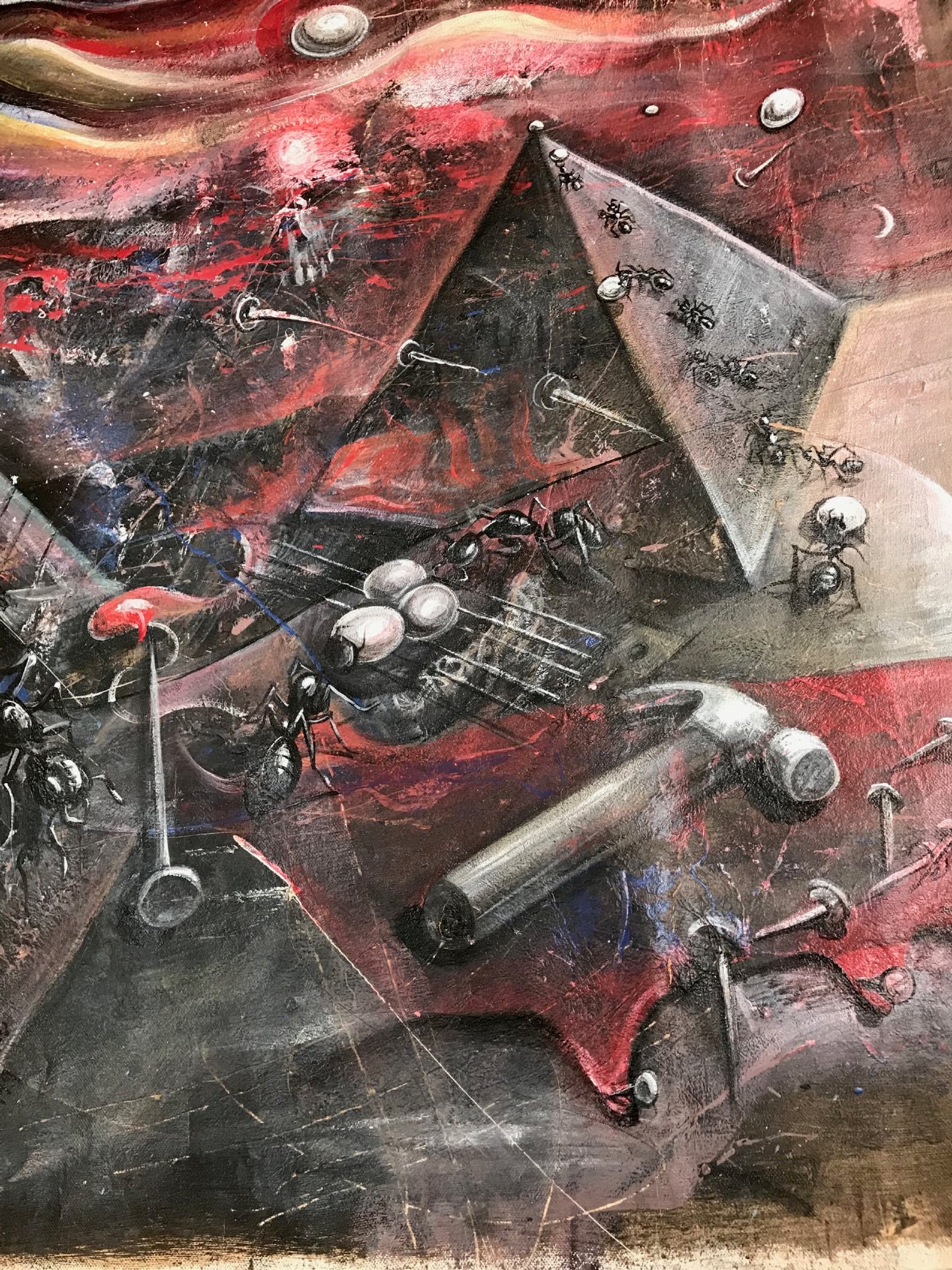 Untitled Surrealist Painting By Micheal Indorato