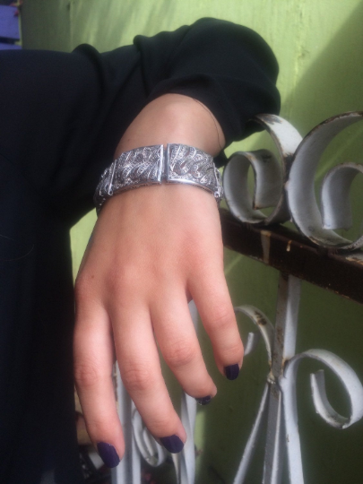 Vintage Sterling Silver Filigree Bracelet
